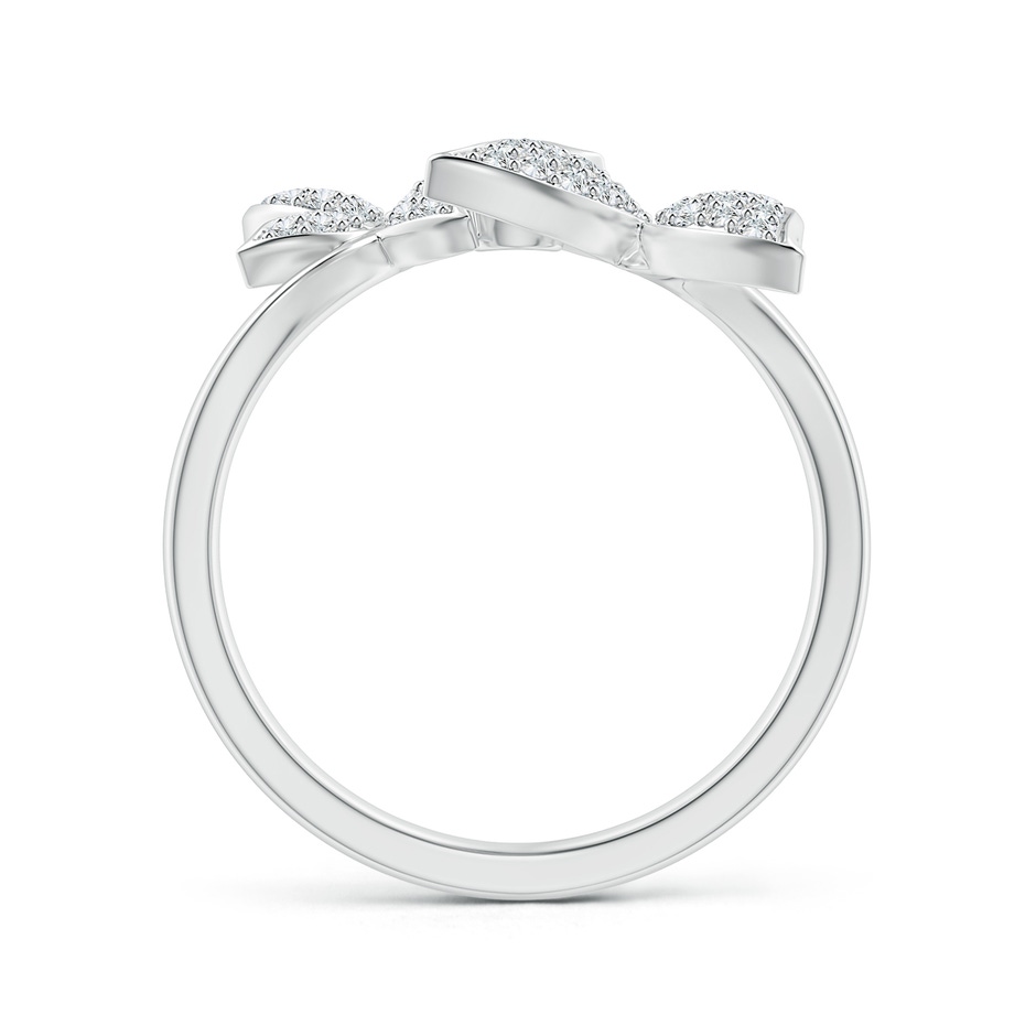 2mm AAAA Pink Sapphire and Diamond Double Butterfly Ring in White Gold side-1