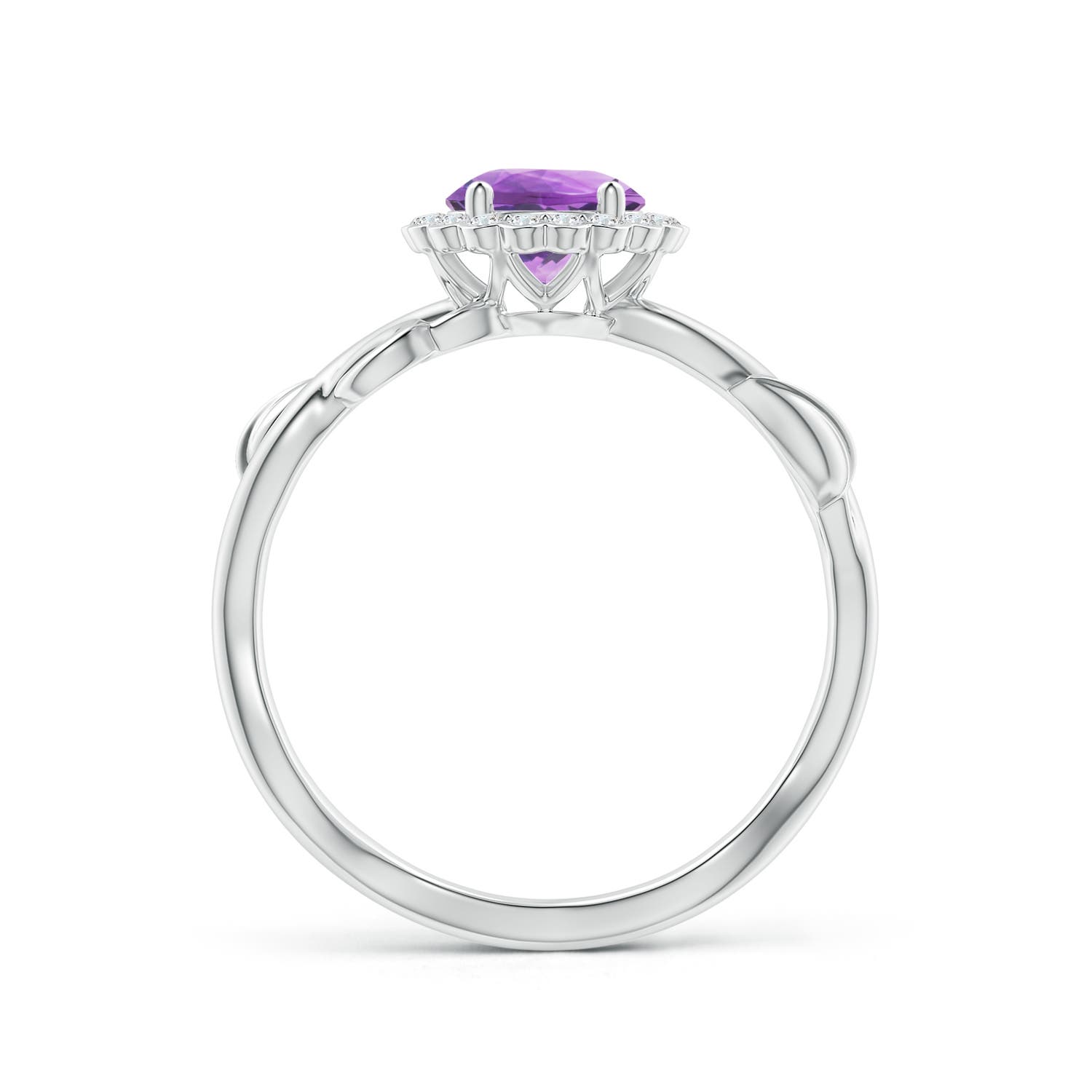 A - Amethyst / 0.91 CT / 14 KT White Gold