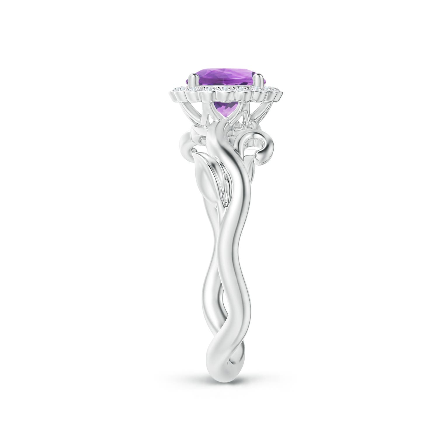 A - Amethyst / 0.91 CT / 14 KT White Gold