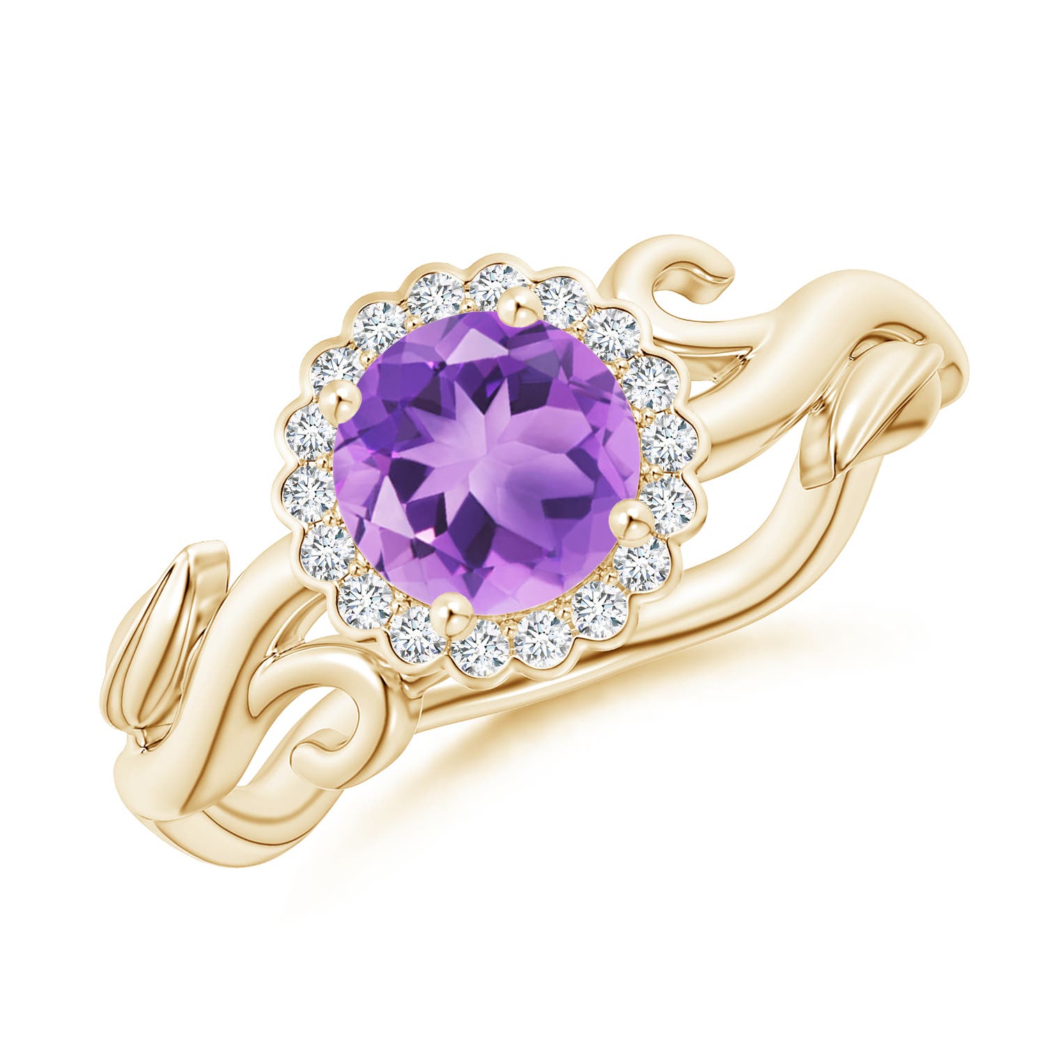 A - Amethyst / 0.91 CT / 14 KT Yellow Gold