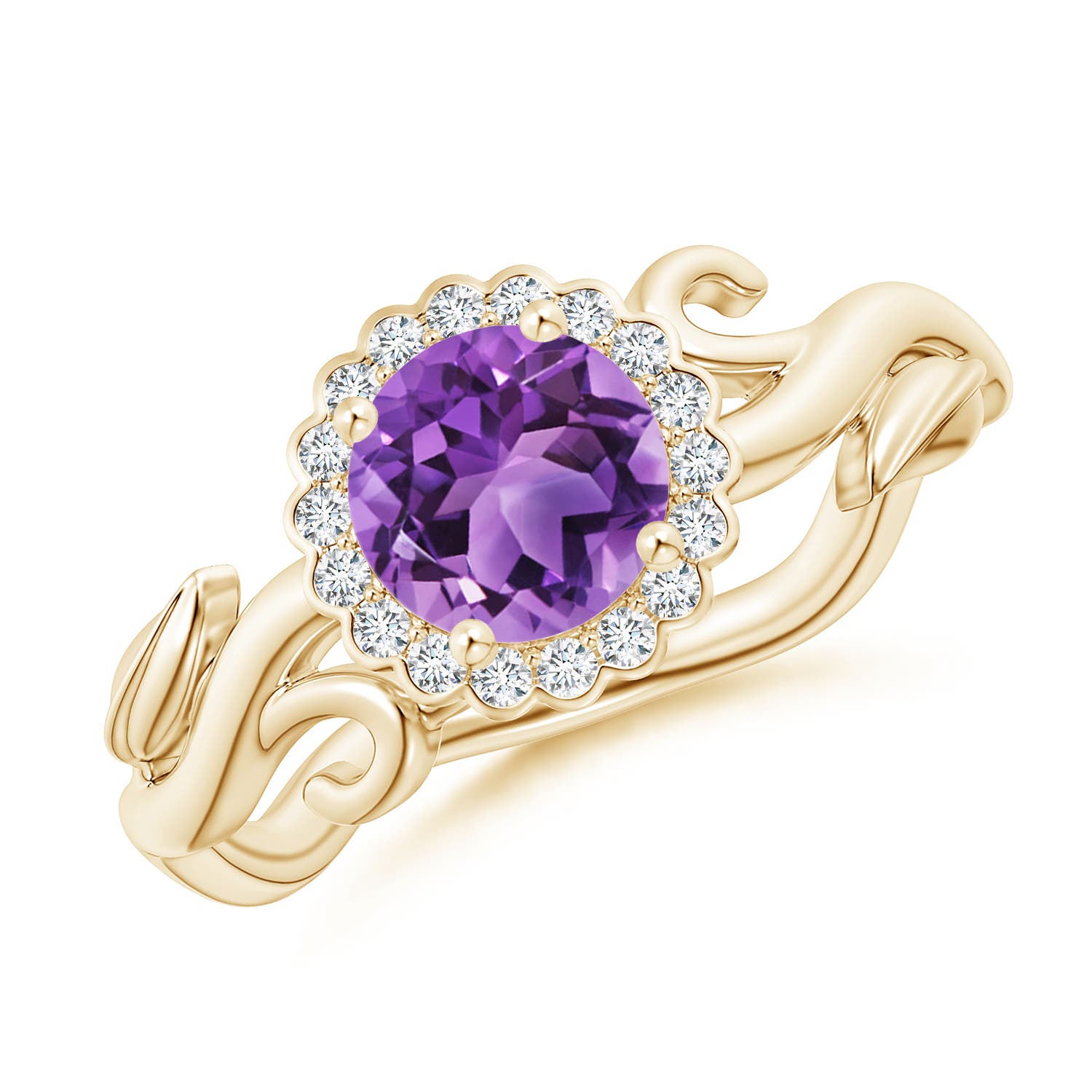 AA - Amethyst / 0.91 CT / 14 KT Yellow Gold