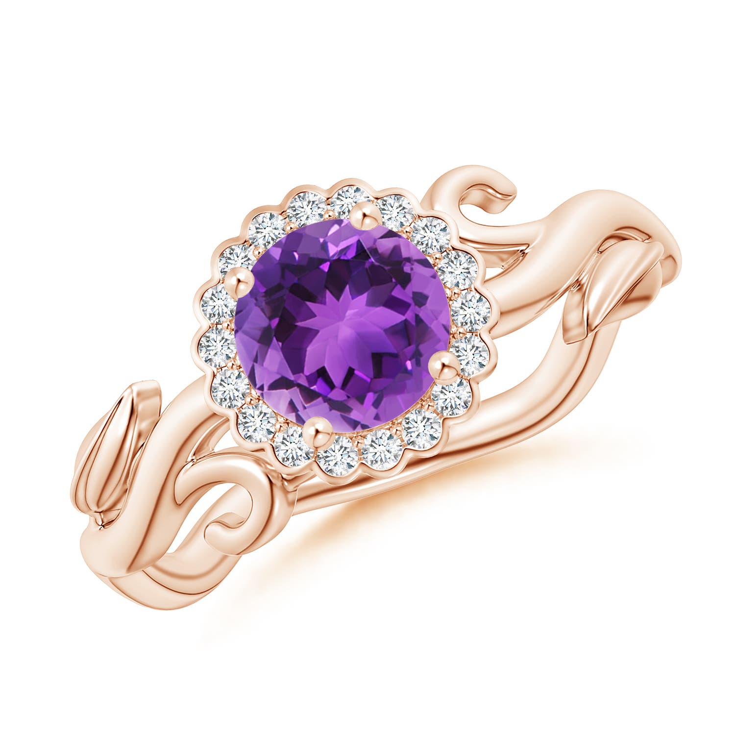 AAA - Amethyst / 0.91 CT / 14 KT Rose Gold