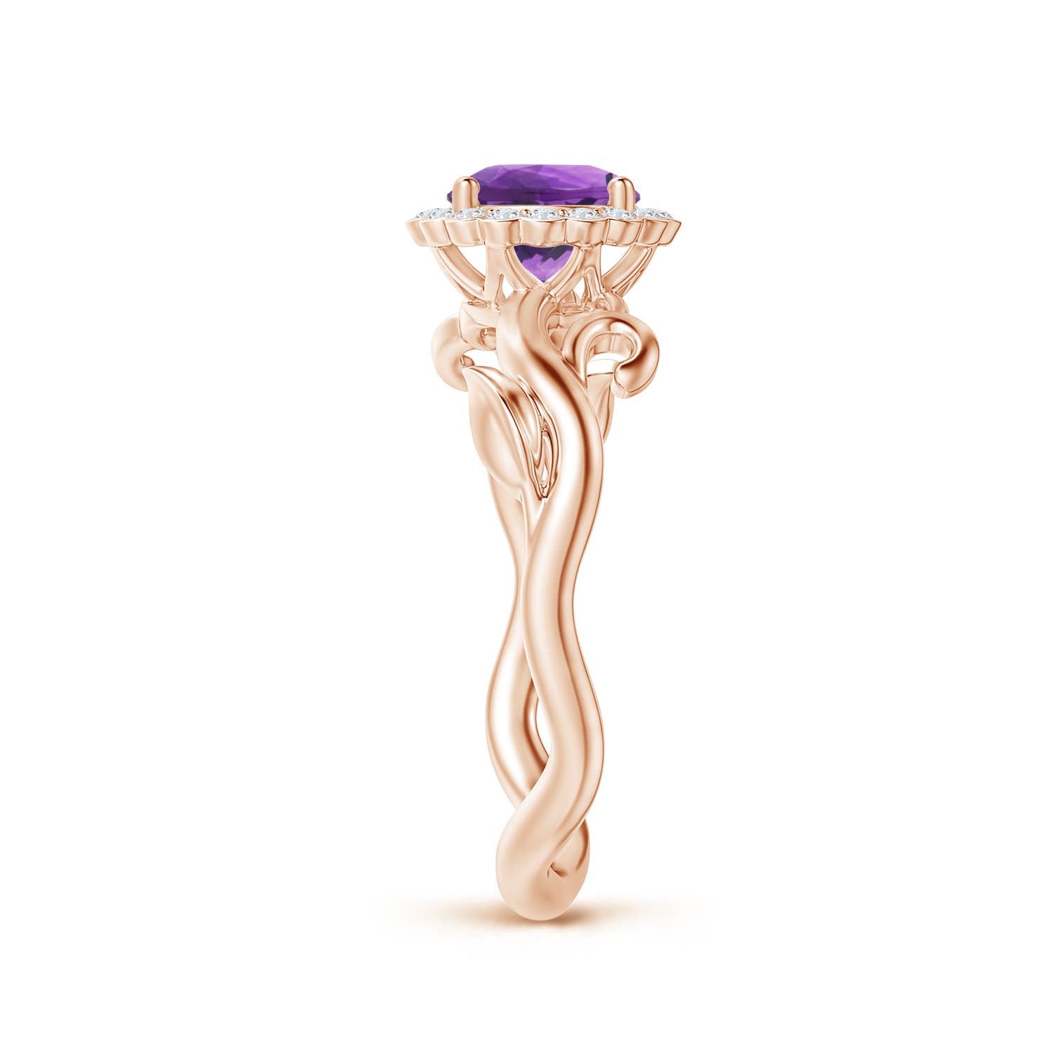 AAA - Amethyst / 0.91 CT / 14 KT Rose Gold