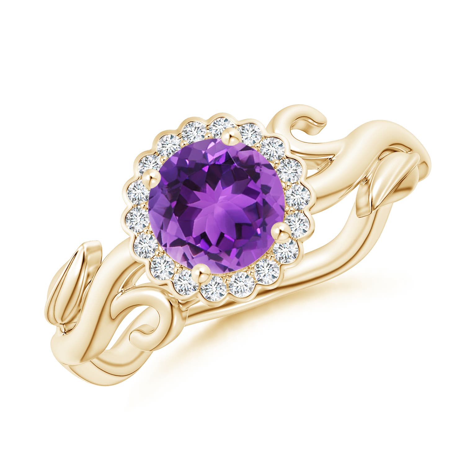 AAA - Amethyst / 0.91 CT / 14 KT Yellow Gold