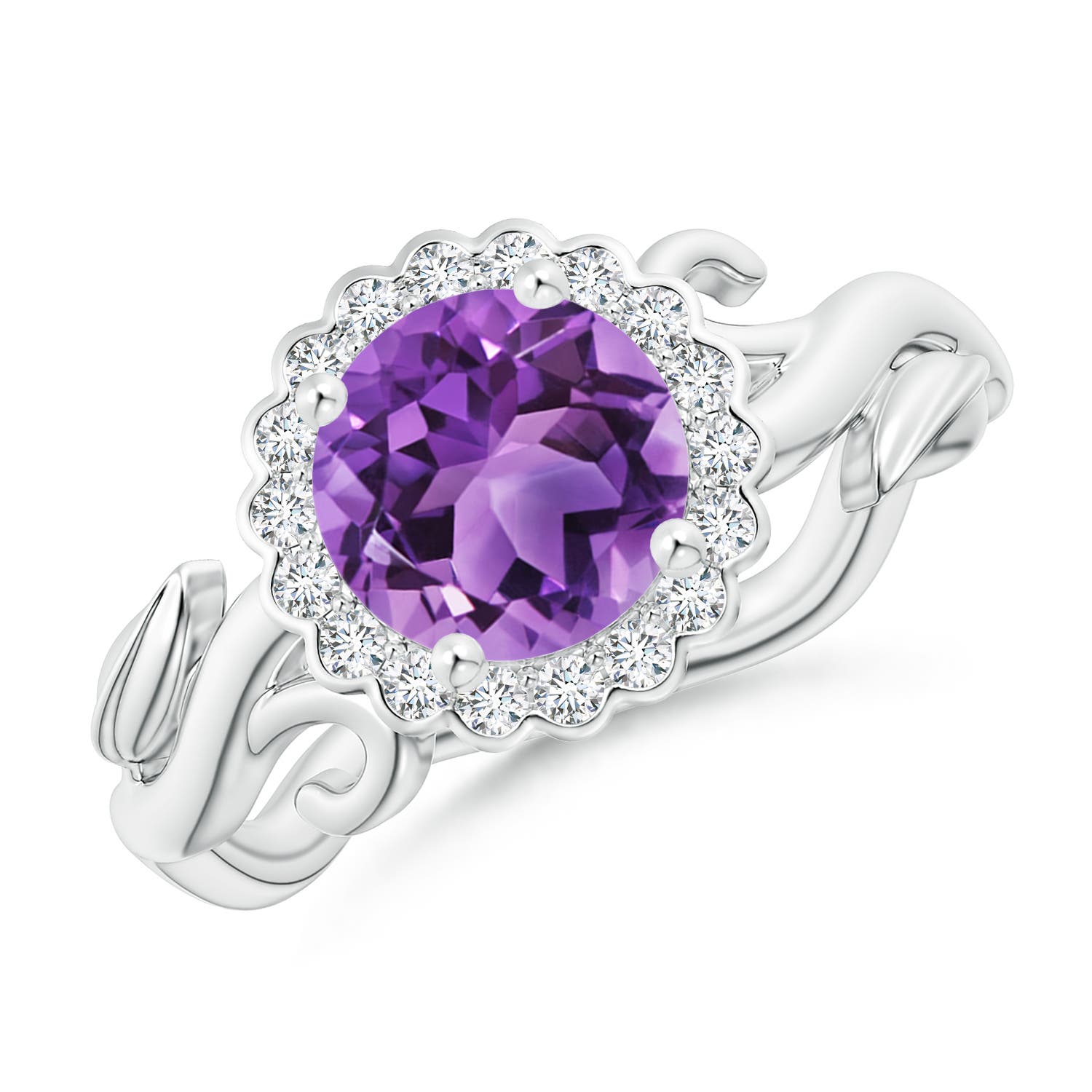 AA - Amethyst / 1.33 CT / 14 KT White Gold