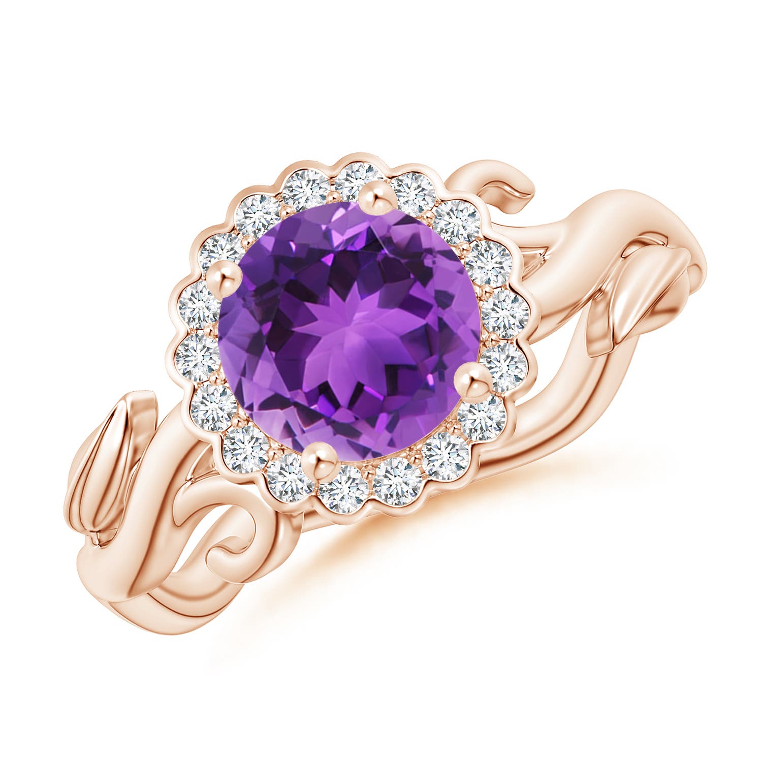 AAA - Amethyst / 1.33 CT / 14 KT Rose Gold