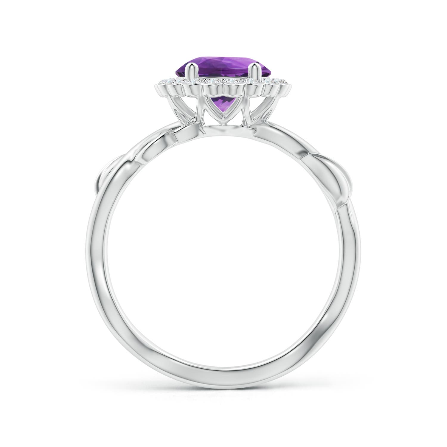 AAA - Amethyst / 1.33 CT / 14 KT White Gold