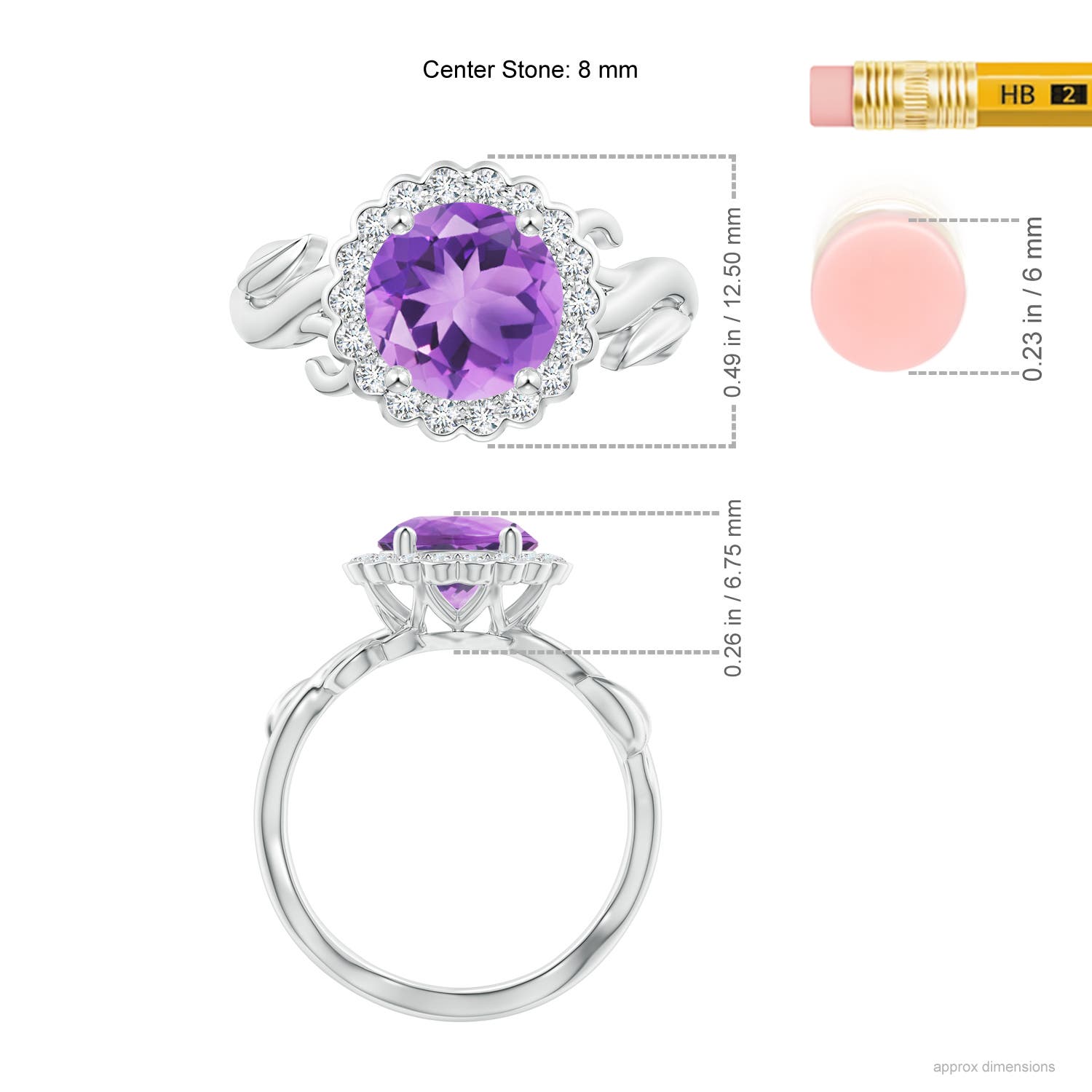 A - Amethyst / 1.95 CT / 14 KT White Gold