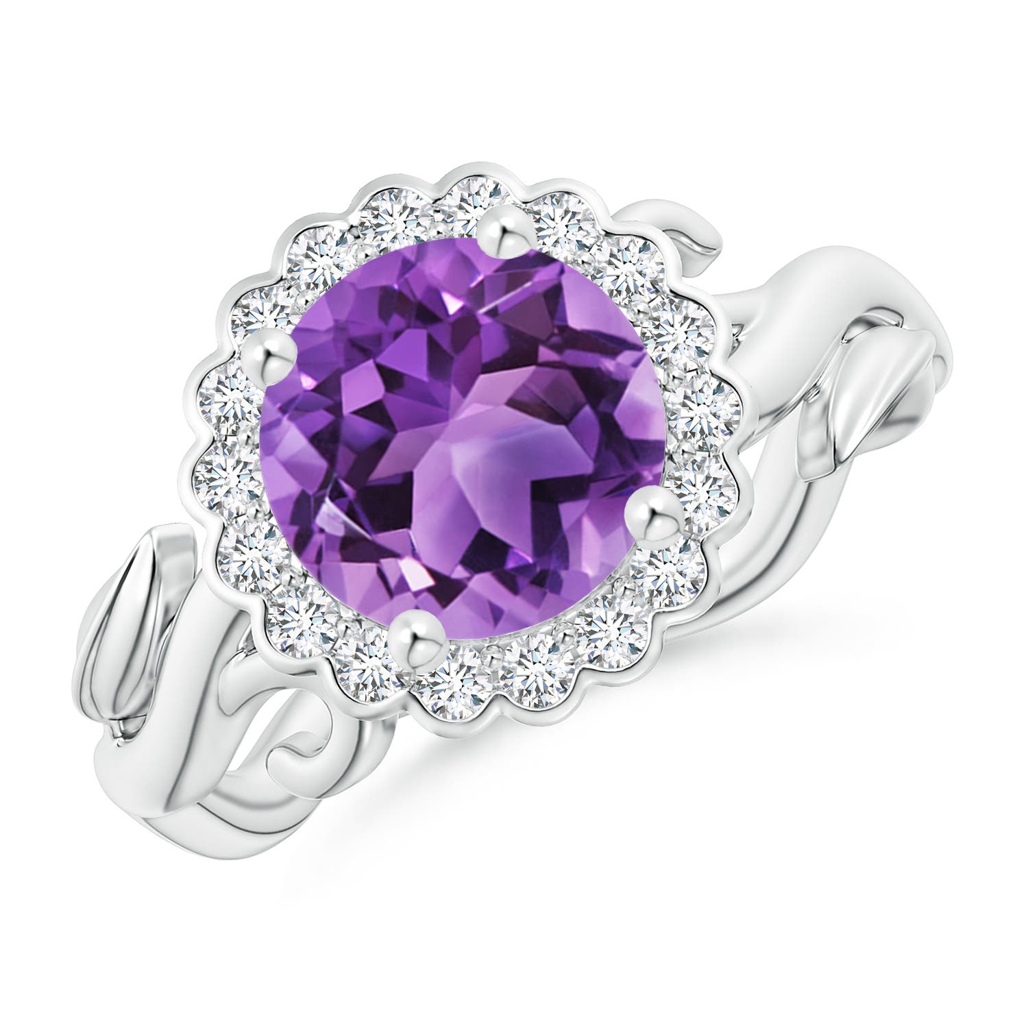 AA - Amethyst / 1.95 CT / 14 KT White Gold