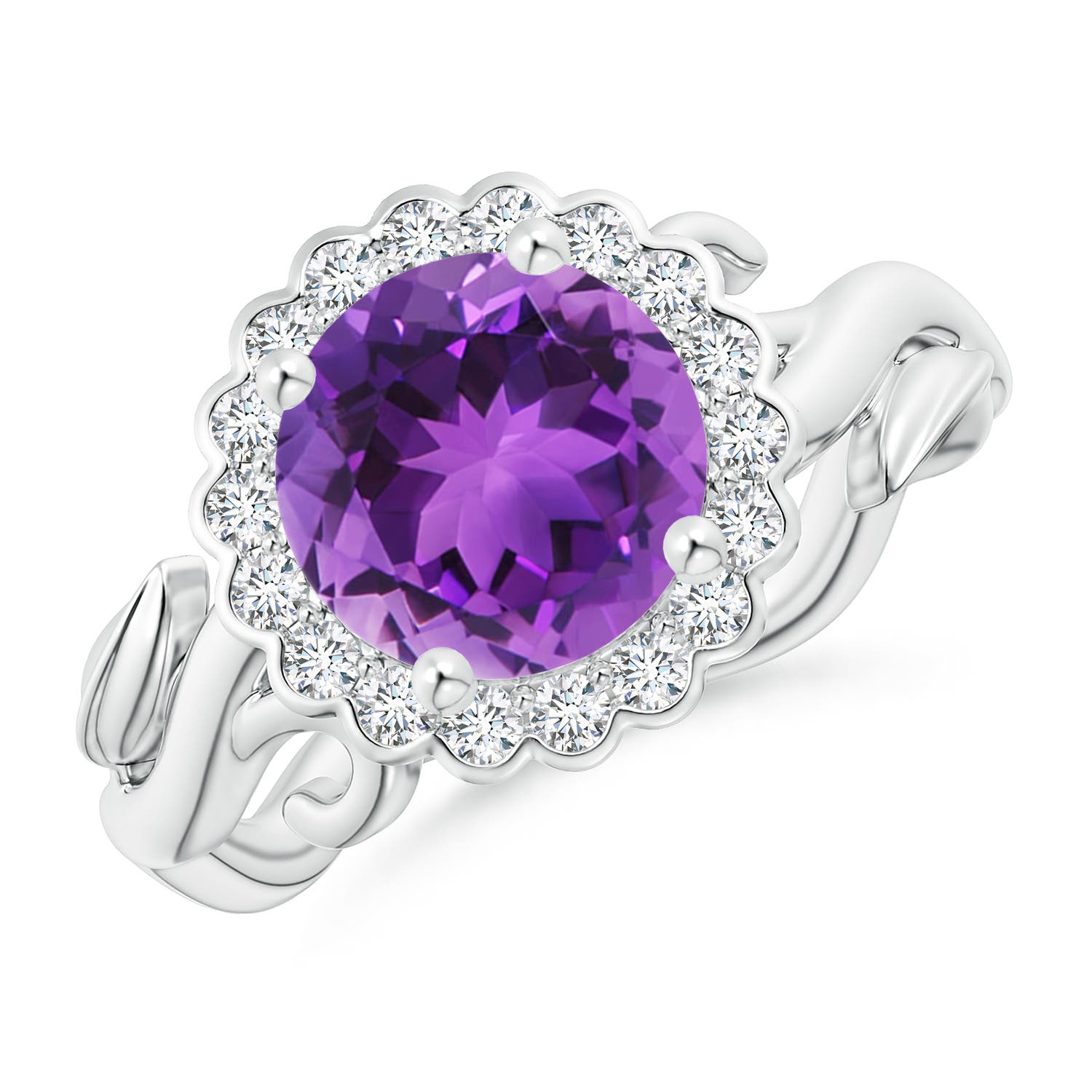 AAA - Amethyst / 1.95 CT / 14 KT White Gold