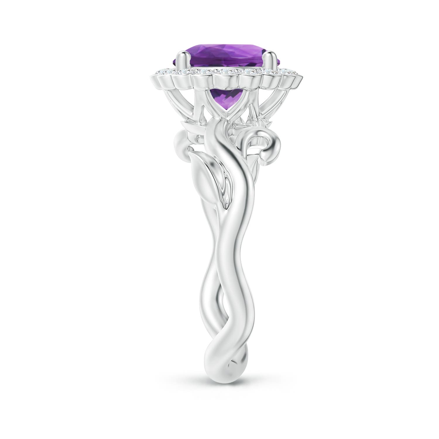 AAA - Amethyst / 1.95 CT / 14 KT White Gold