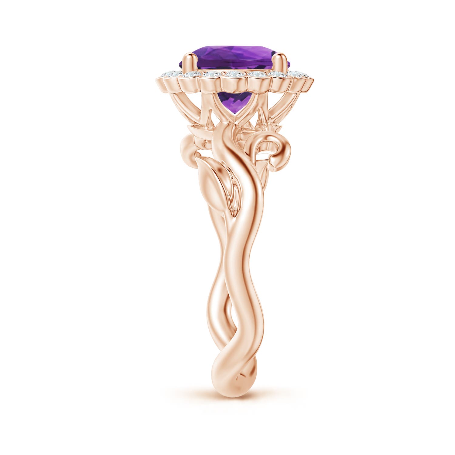 AAAA - Amethyst / 1.95 CT / 14 KT Rose Gold