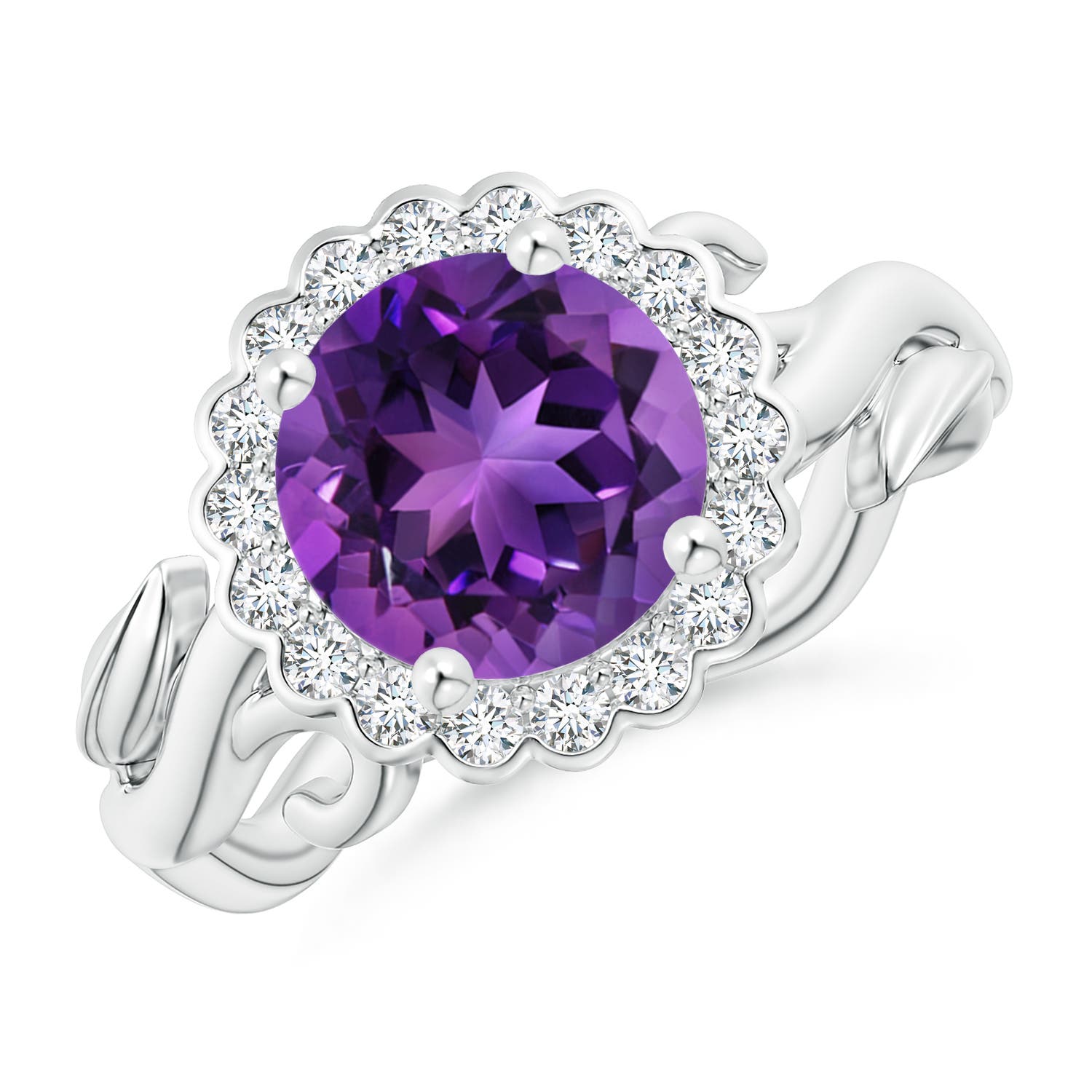 AAAA - Amethyst / 1.95 CT / 14 KT White Gold