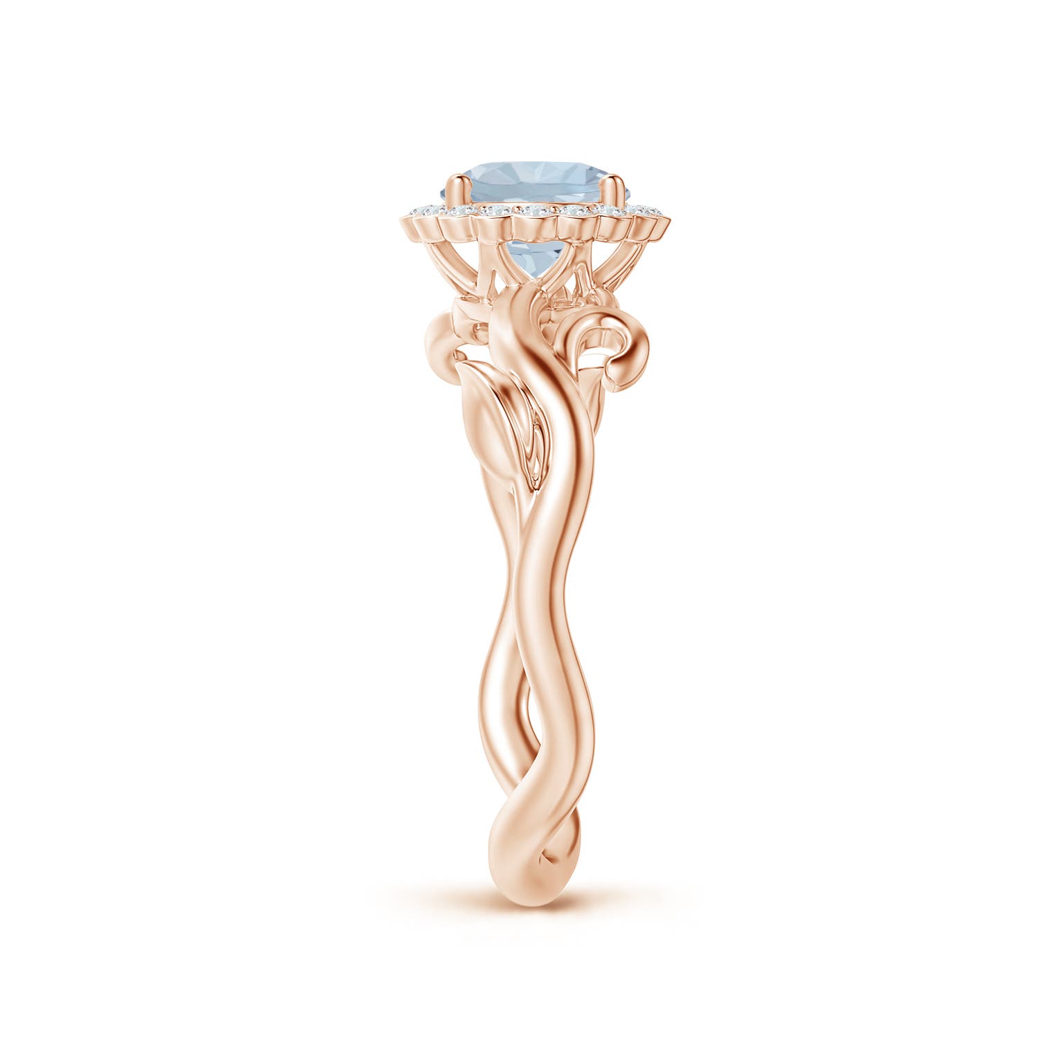 A - Aquamarine / 0.83 CT / 14 KT Rose Gold