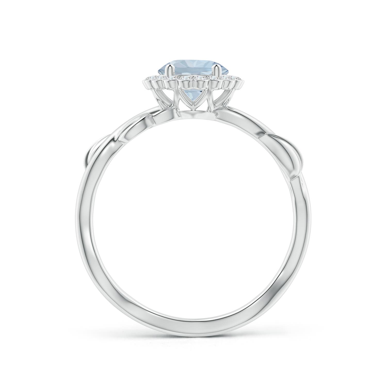 A - Aquamarine / 0.83 CT / 14 KT White Gold