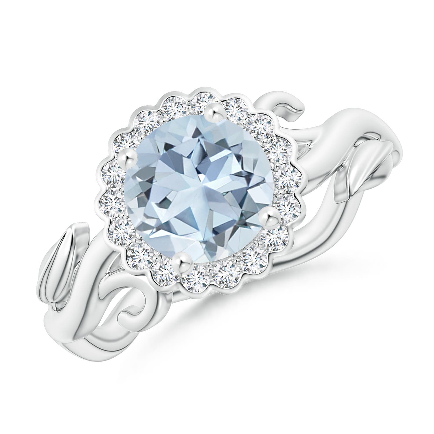 A - Aquamarine / 1.3 CT / 14 KT White Gold