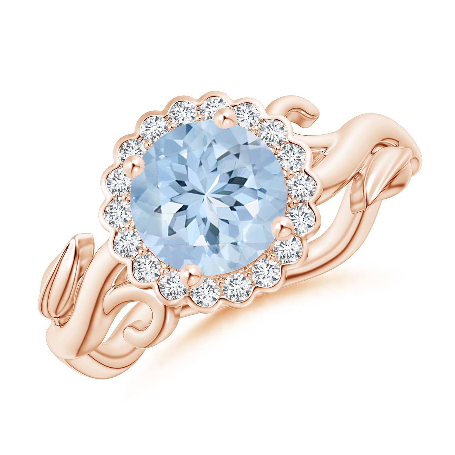 AA - Aquamarine / 1.3 CT / 14 KT Rose Gold