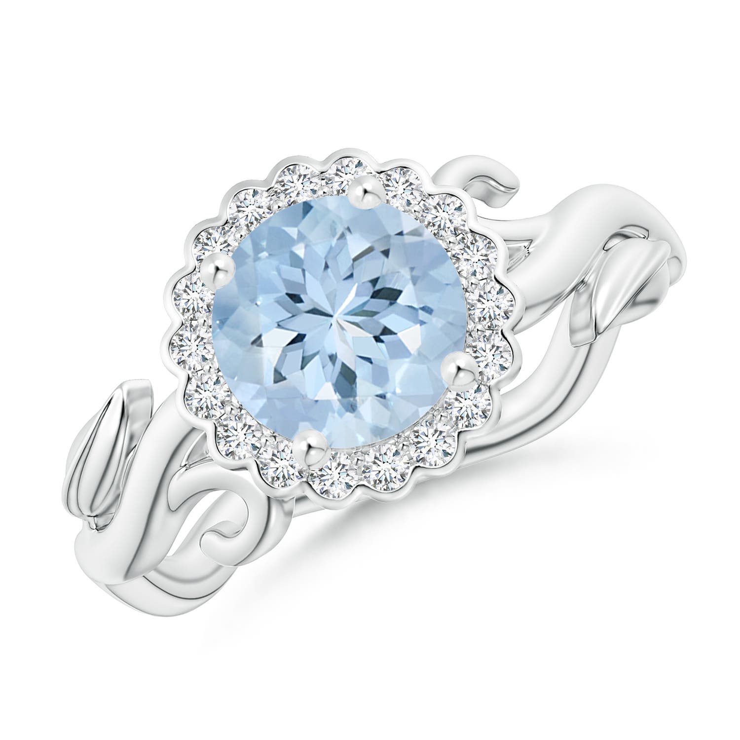 AA - Aquamarine / 1.3 CT / 14 KT White Gold