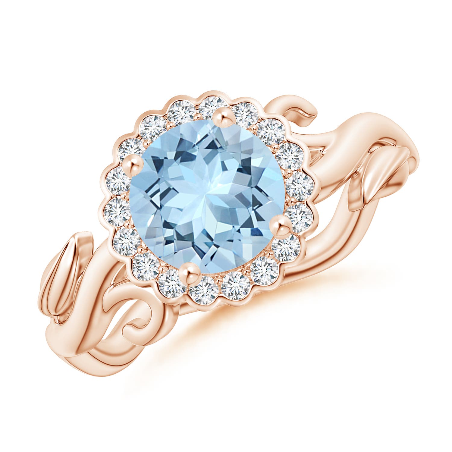 AAA - Aquamarine / 1.3 CT / 14 KT Rose Gold