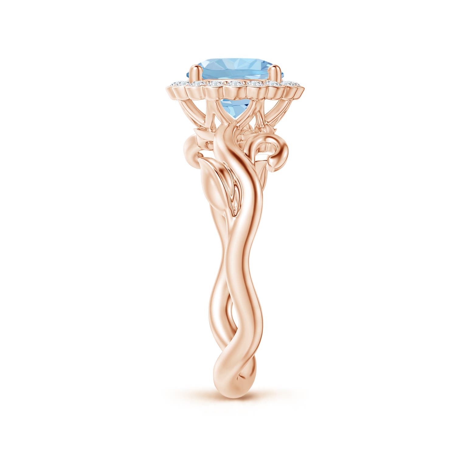 AAA - Aquamarine / 1.3 CT / 14 KT Rose Gold