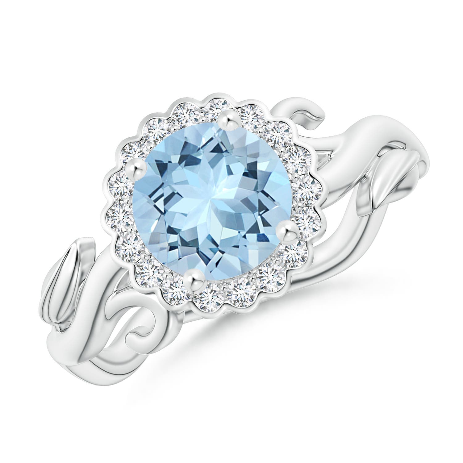 AAA - Aquamarine / 1.3 CT / 14 KT White Gold