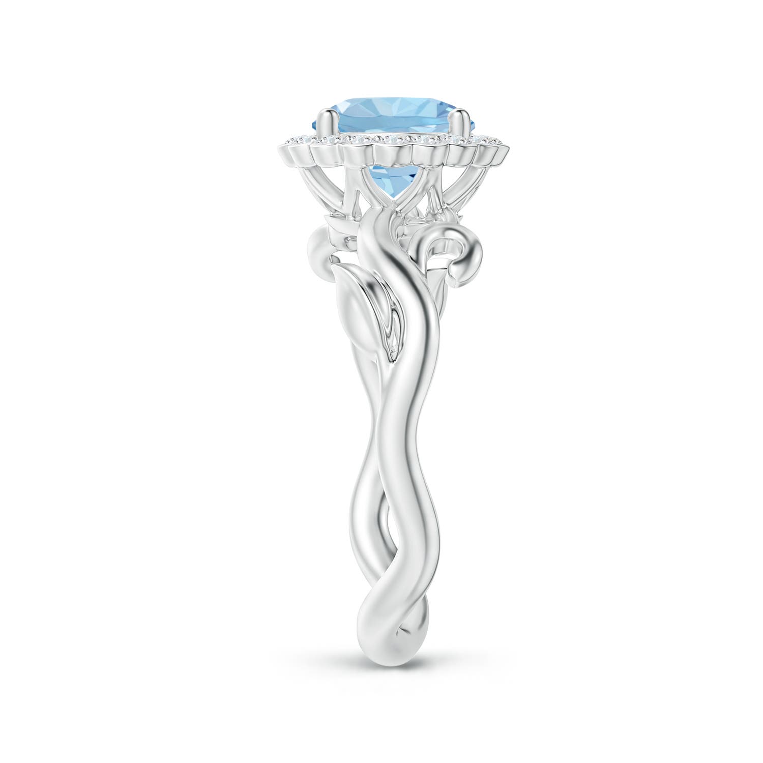 AAA - Aquamarine / 1.3 CT / 14 KT White Gold