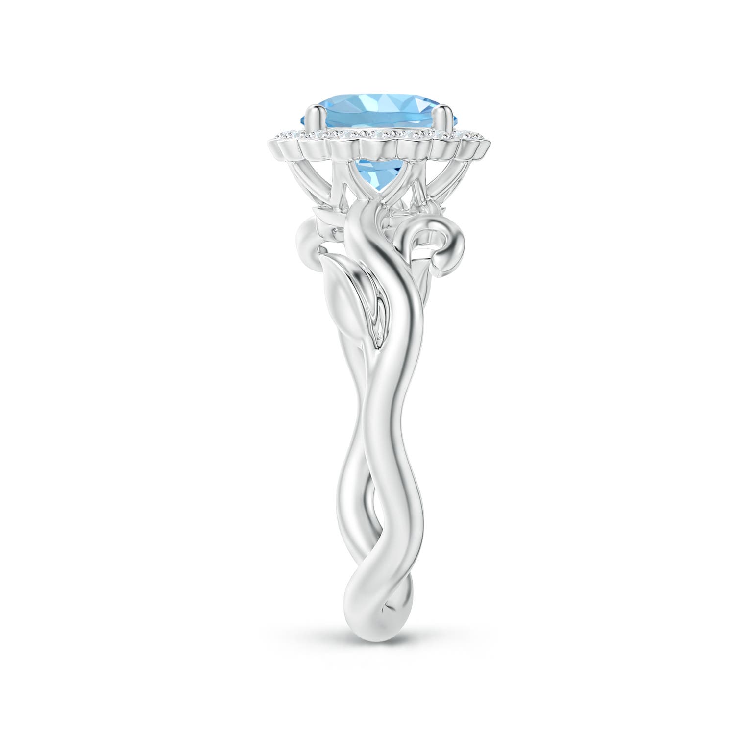 AAAA - Aquamarine / 1.3 CT / 14 KT White Gold