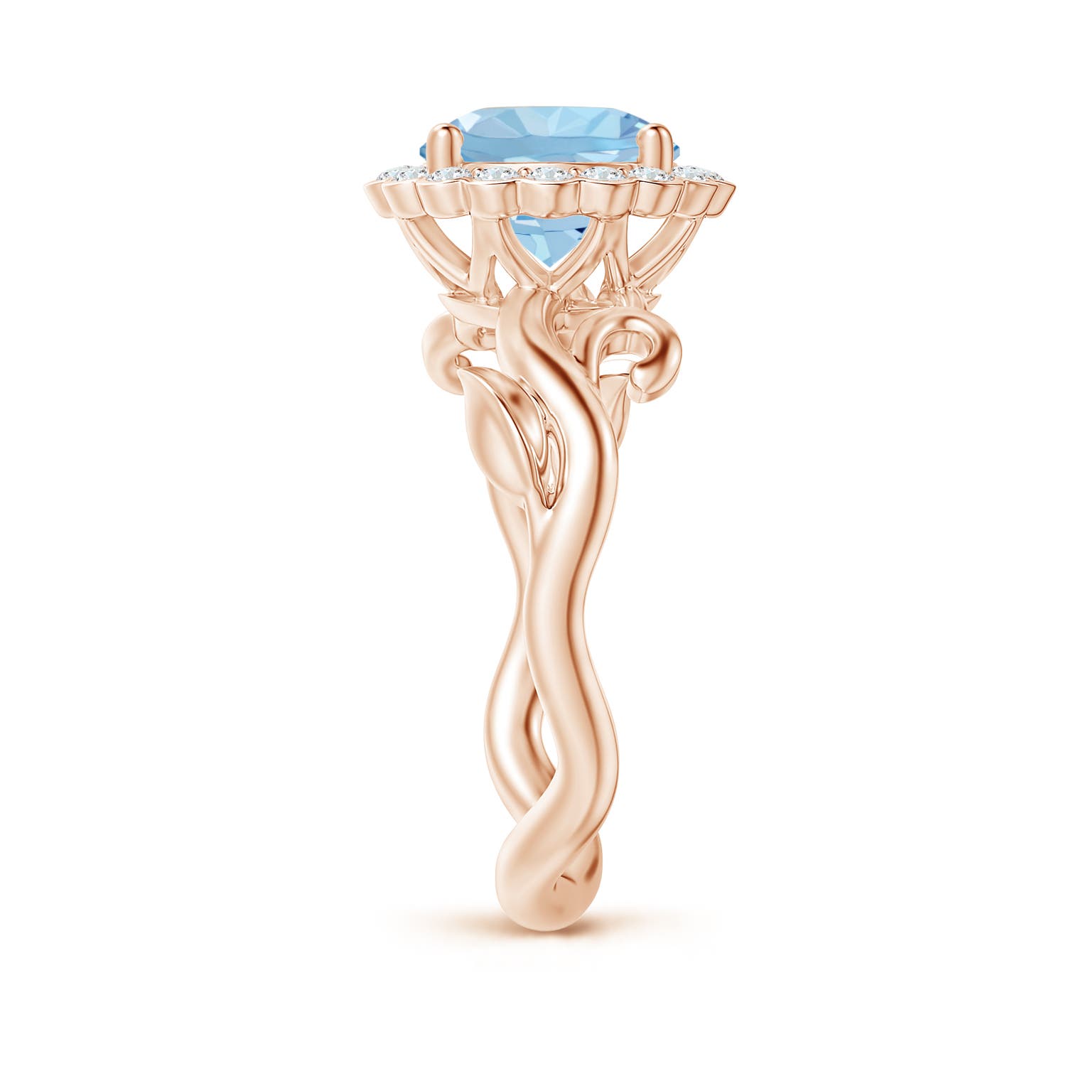 AAA - Aquamarine / 1.85 CT / 14 KT Rose Gold