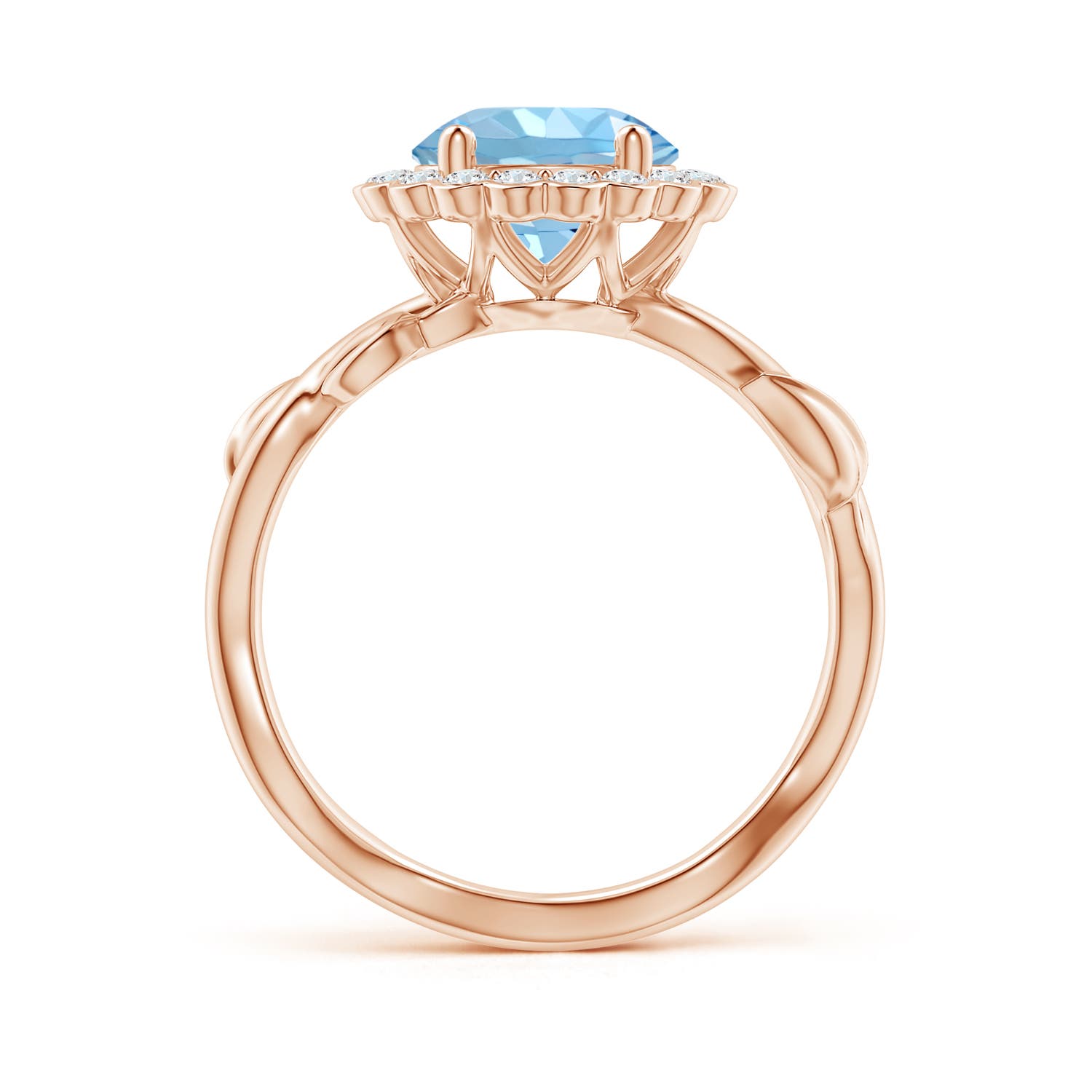 AAAA - Aquamarine / 1.85 CT / 14 KT Rose Gold