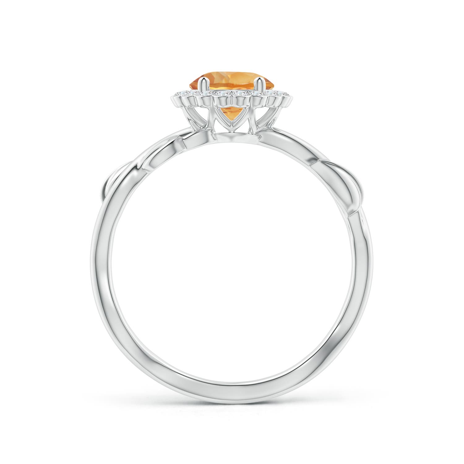 A - Citrine / 0.81 CT / 14 KT White Gold