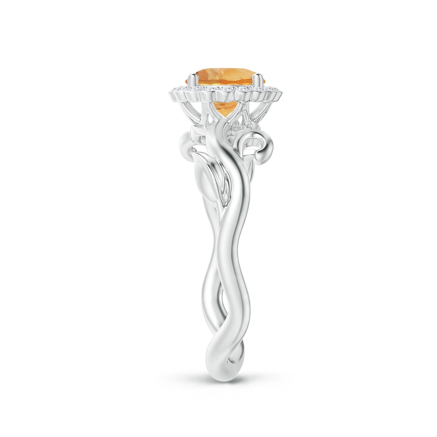 A - Citrine / 0.81 CT / 14 KT White Gold