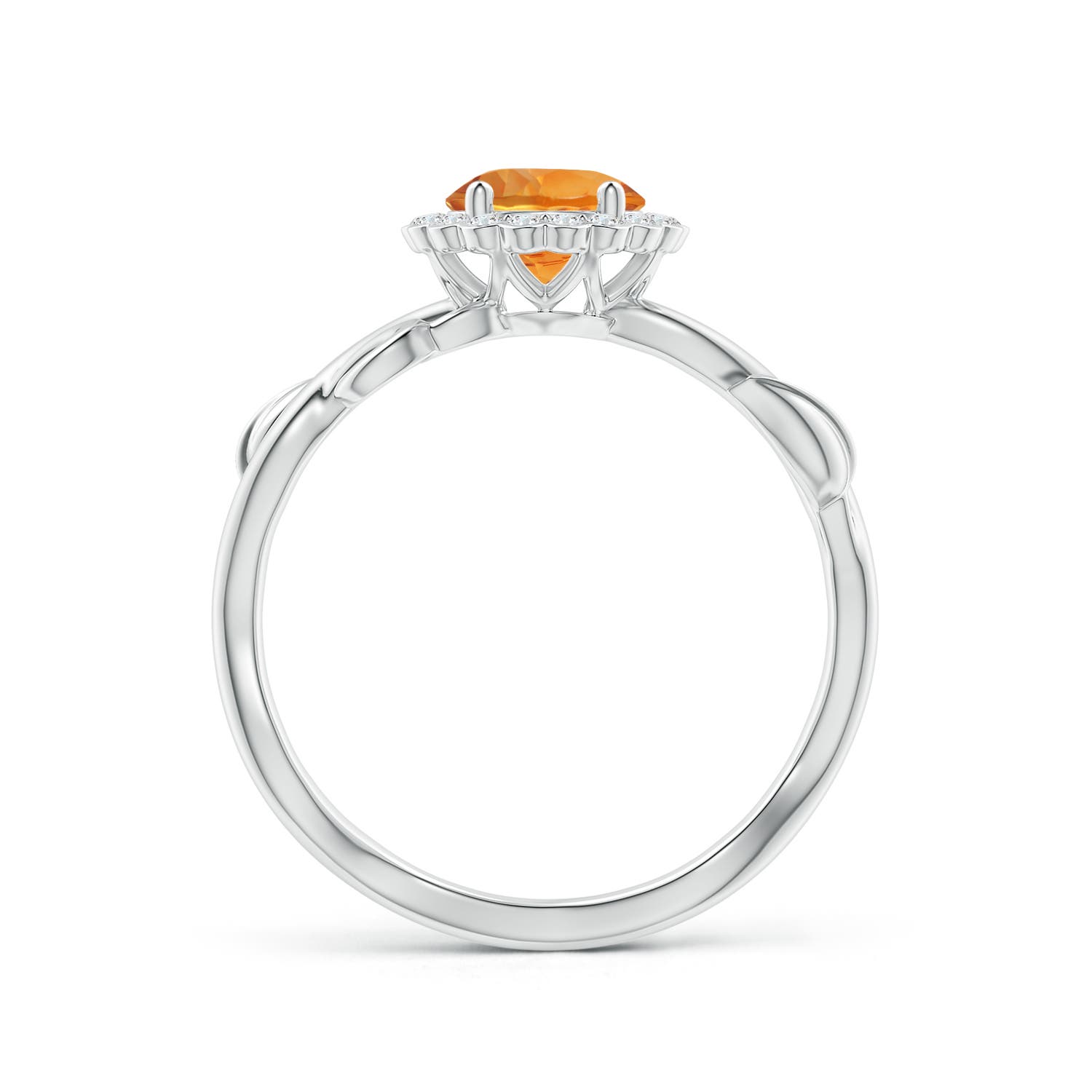 AAA - Citrine / 0.81 CT / 14 KT White Gold