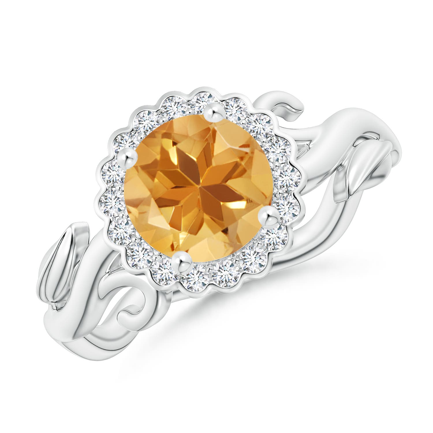 A - Citrine / 1.43 CT / 14 KT White Gold