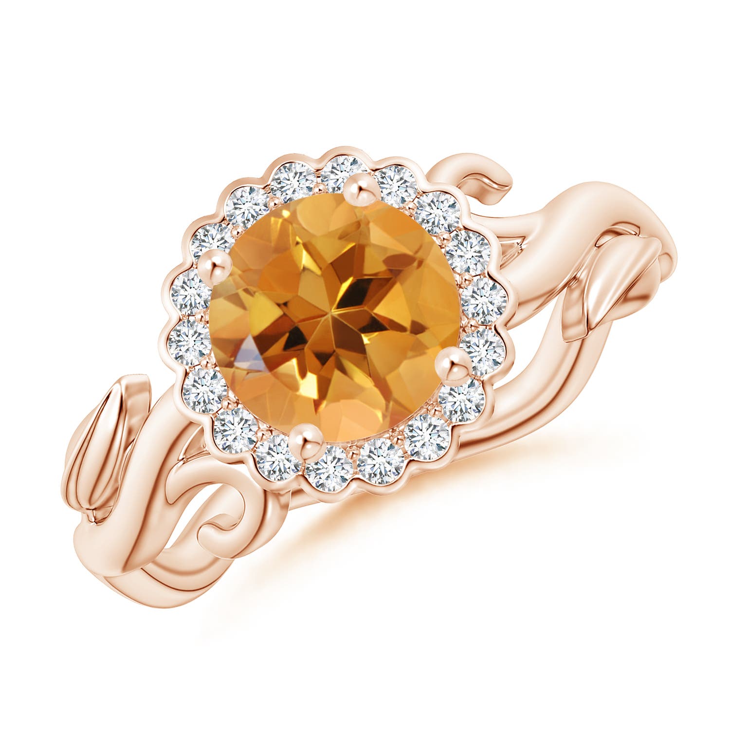 AA - Citrine / 1.43 CT / 14 KT Rose Gold