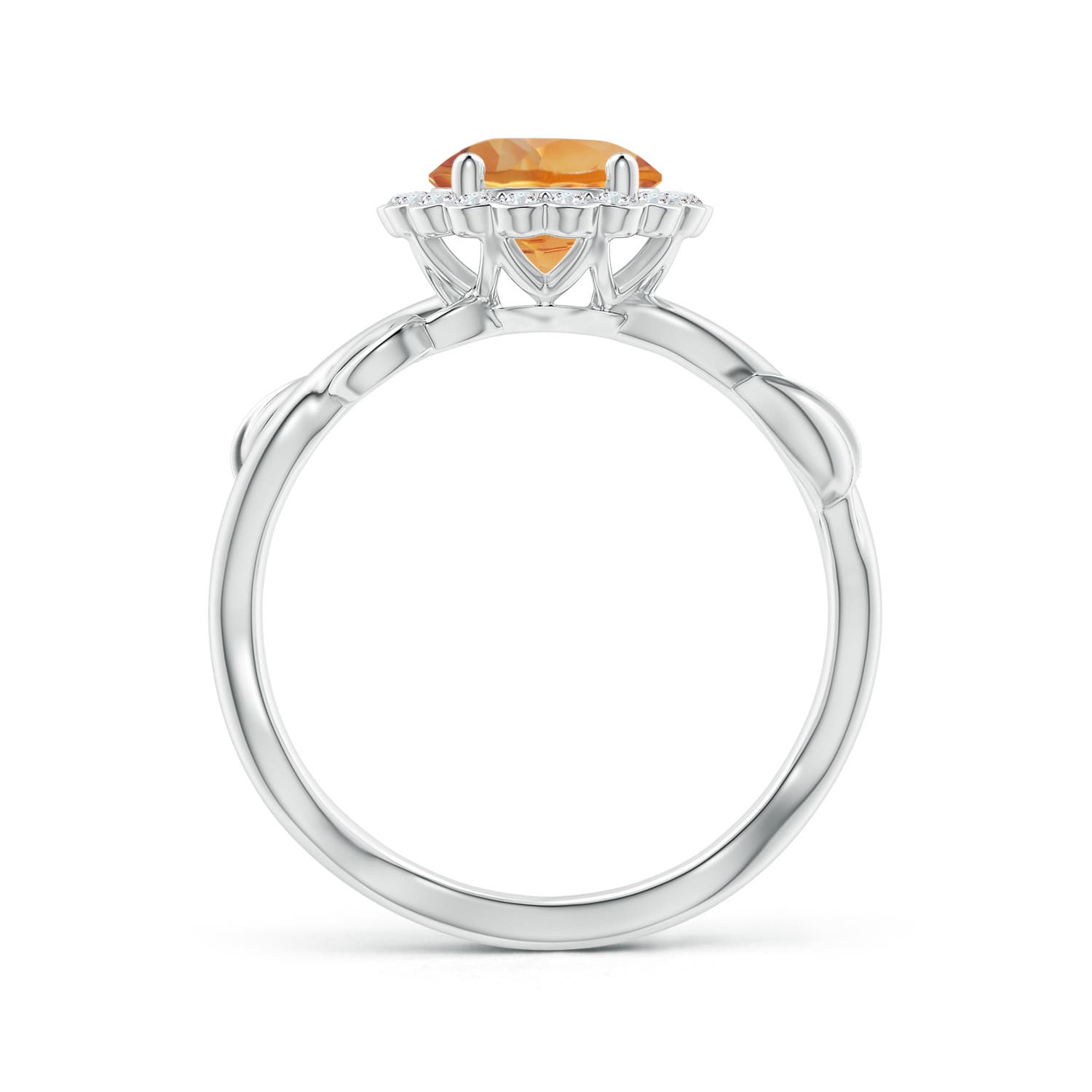 AA - Citrine / 1.43 CT / 14 KT White Gold