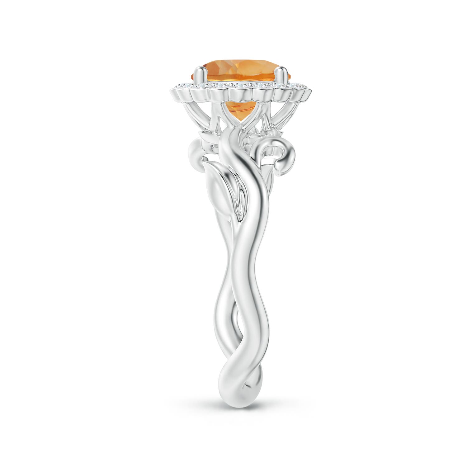 AA - Citrine / 1.43 CT / 14 KT White Gold