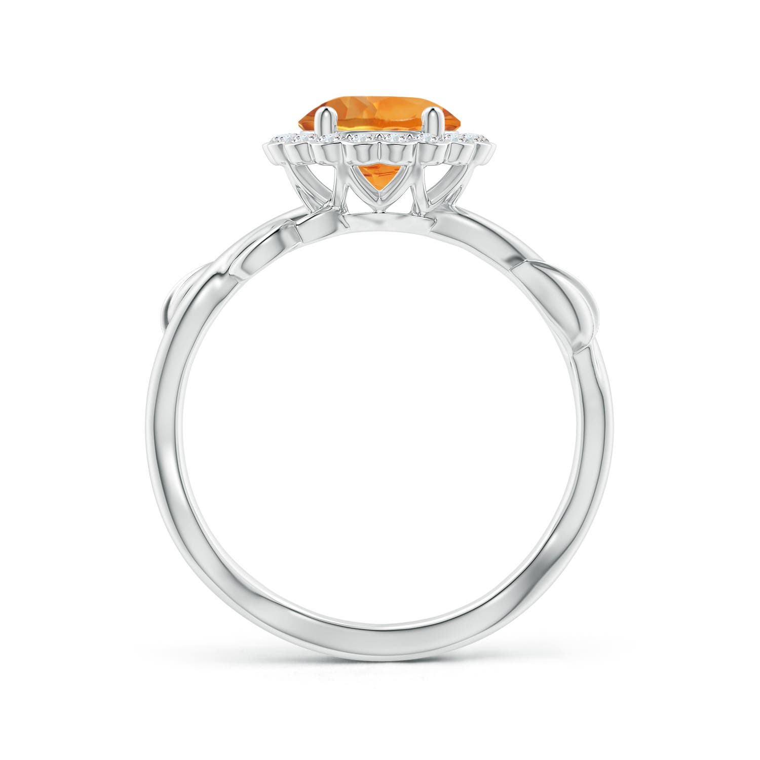 AAA - Citrine / 1.43 CT / 14 KT White Gold