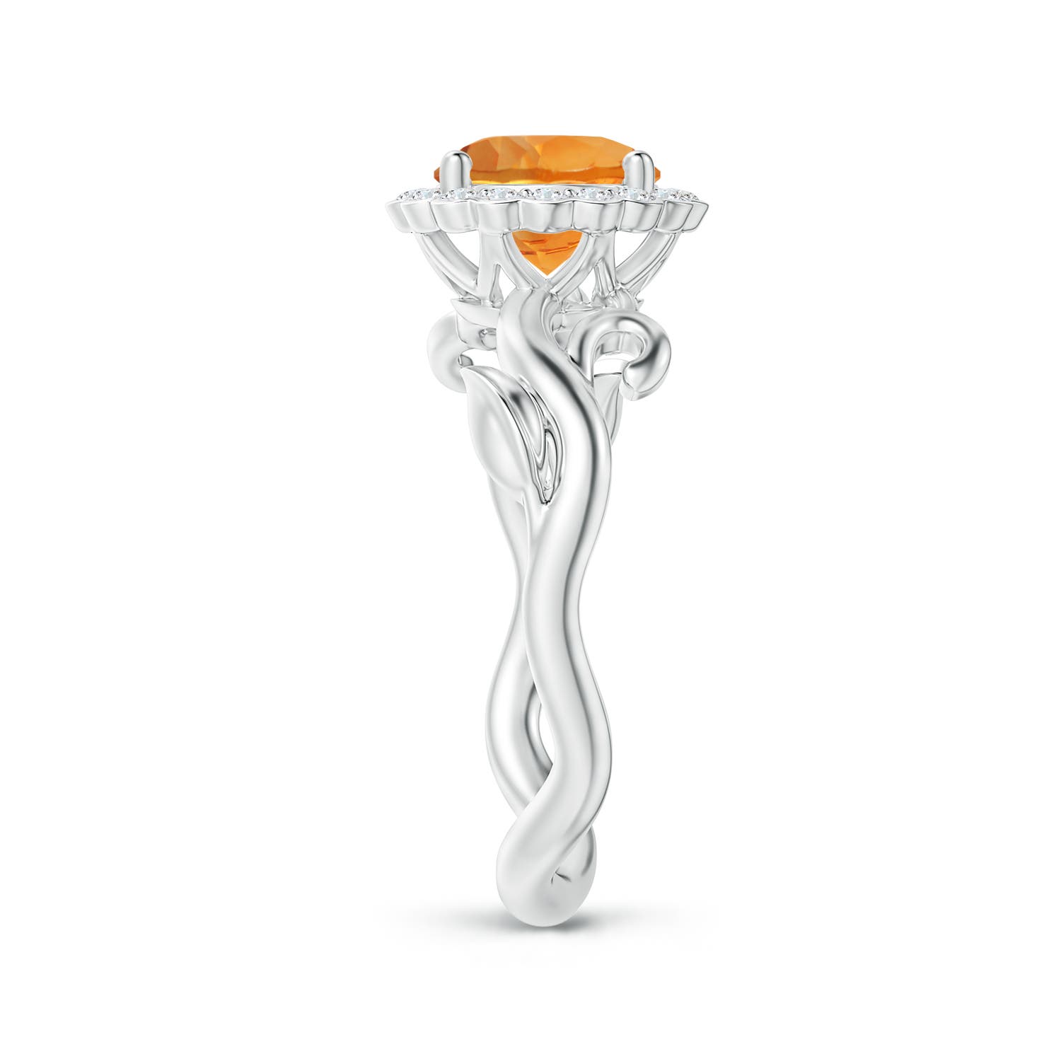 AAA - Citrine / 1.43 CT / 14 KT White Gold