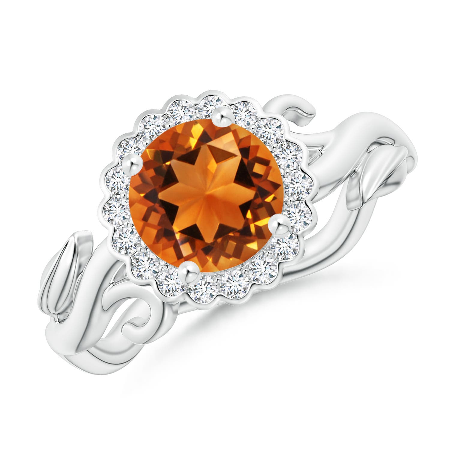 AAAA - Citrine / 1.43 CT / 14 KT White Gold