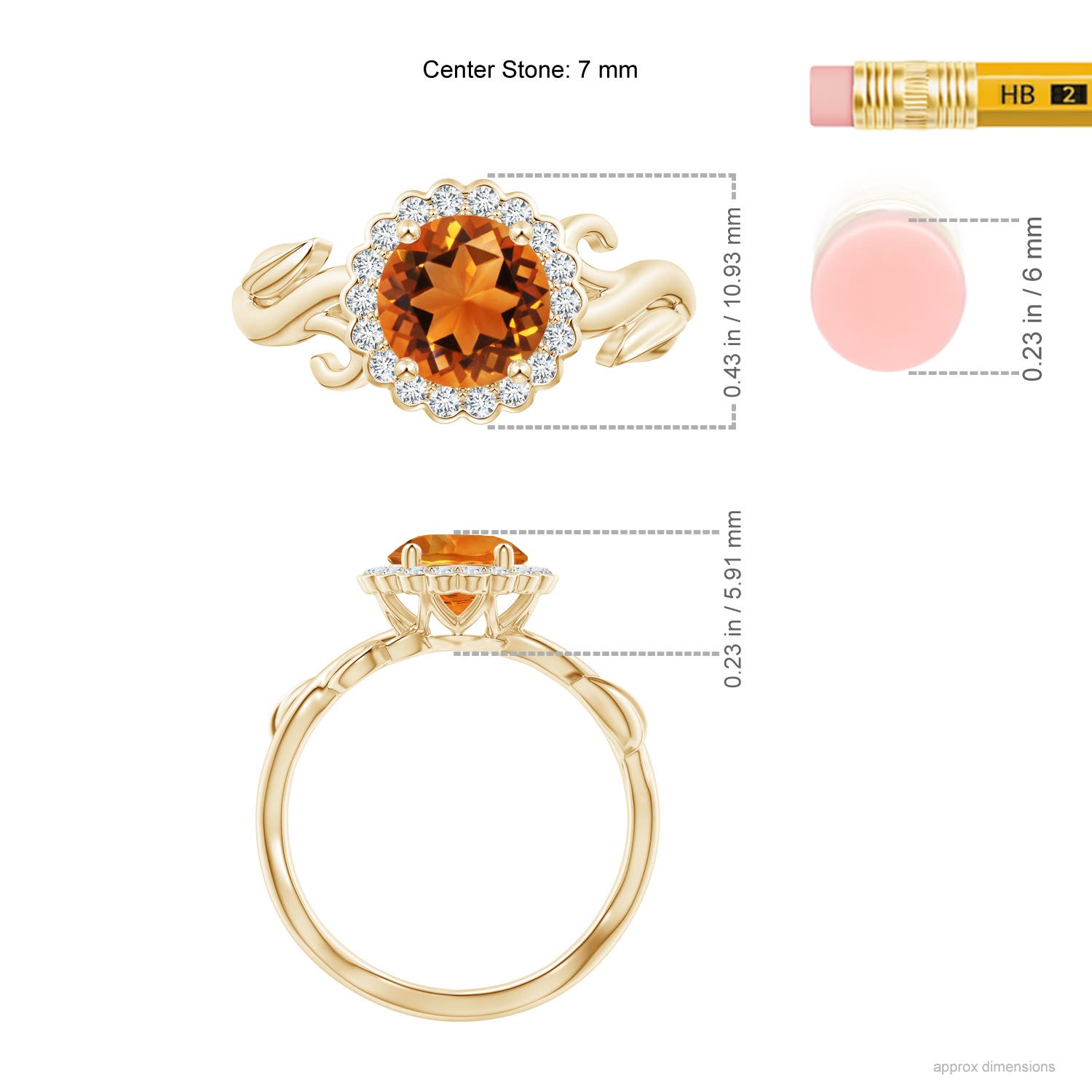 AAAA - Citrine / 1.43 CT / 14 KT Yellow Gold