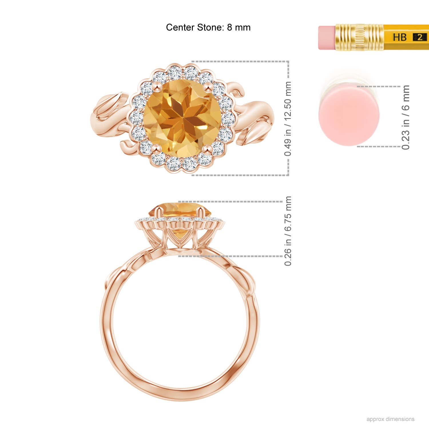 A - Citrine / 1.95 CT / 14 KT Rose Gold