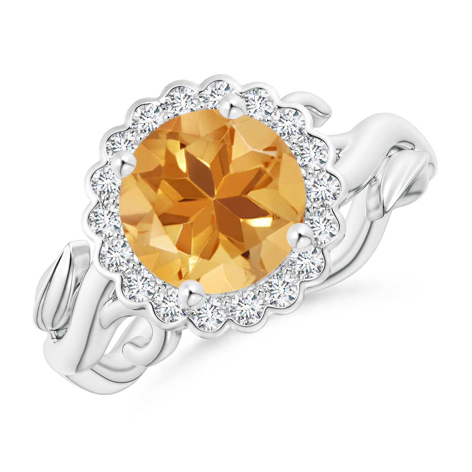 A - Citrine / 1.95 CT / 14 KT White Gold