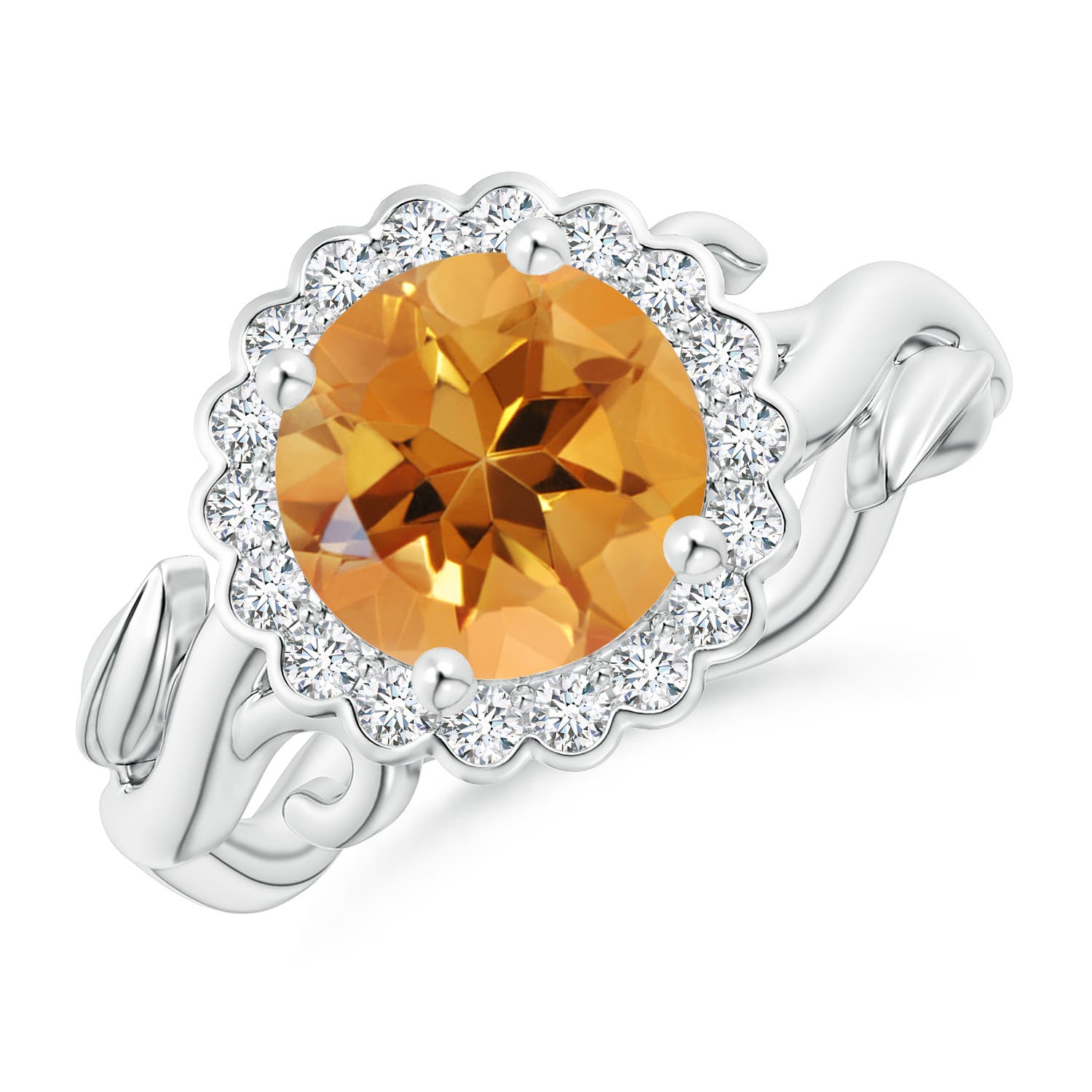 AA - Citrine / 1.95 CT / 14 KT White Gold