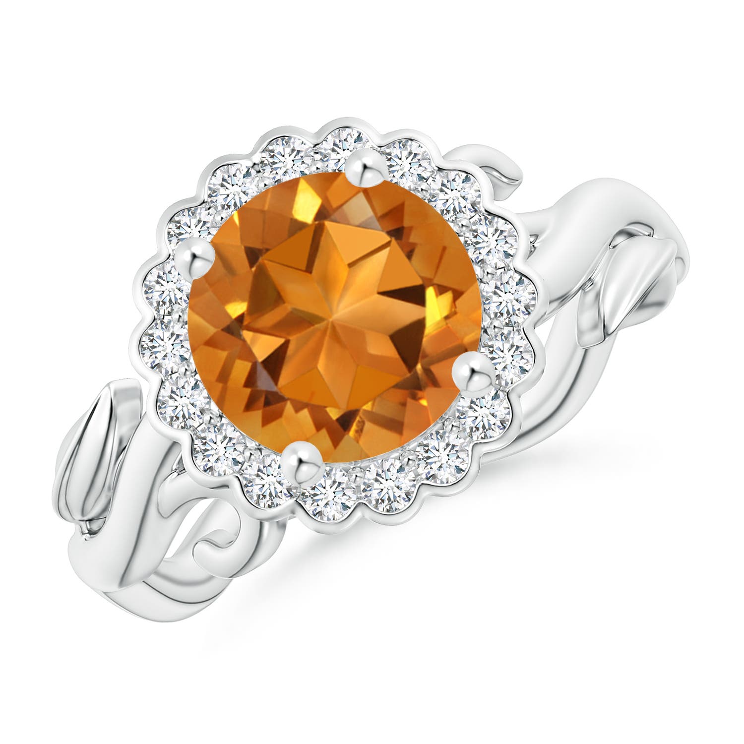 AAA - Citrine / 1.95 CT / 14 KT White Gold