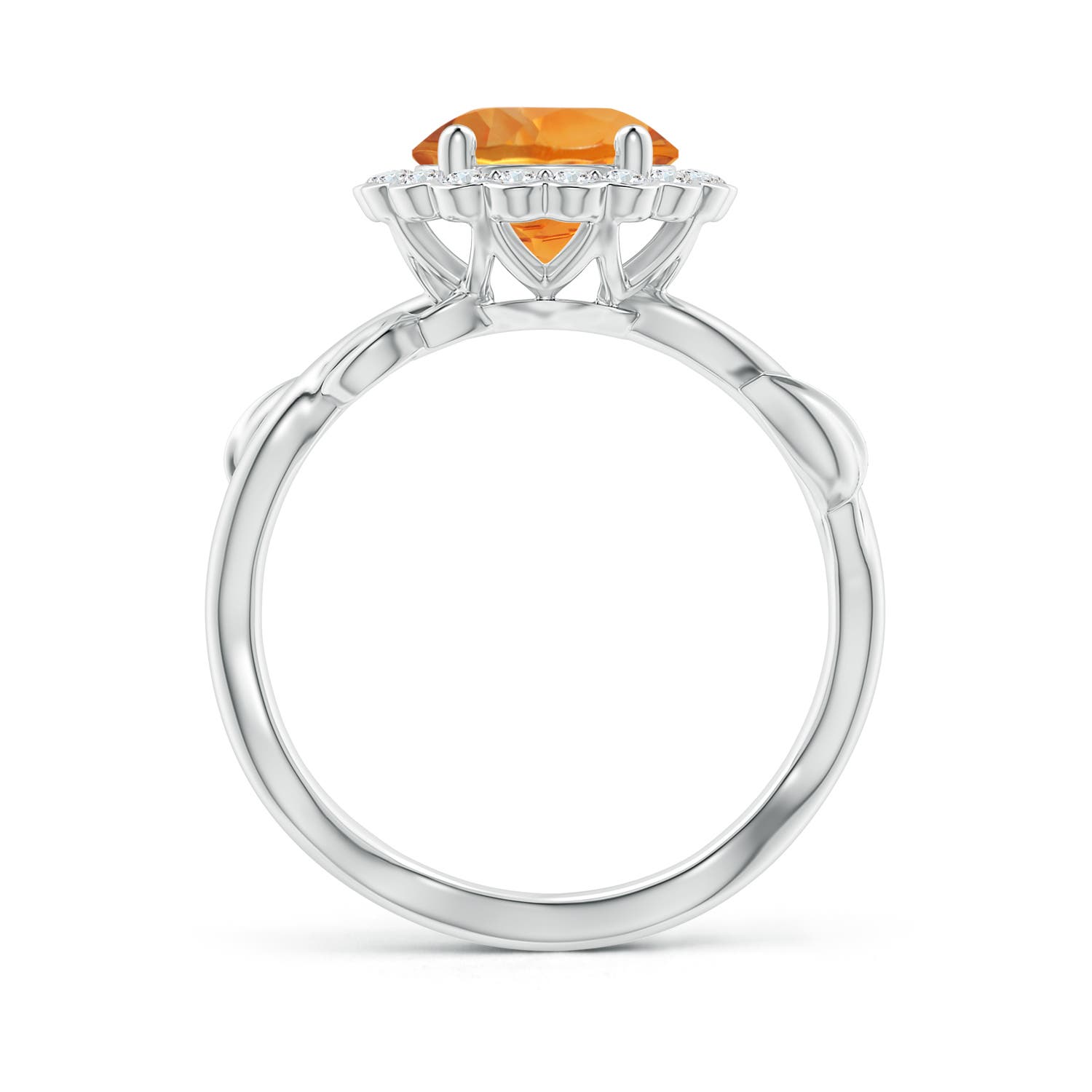 AAA - Citrine / 1.95 CT / 14 KT White Gold