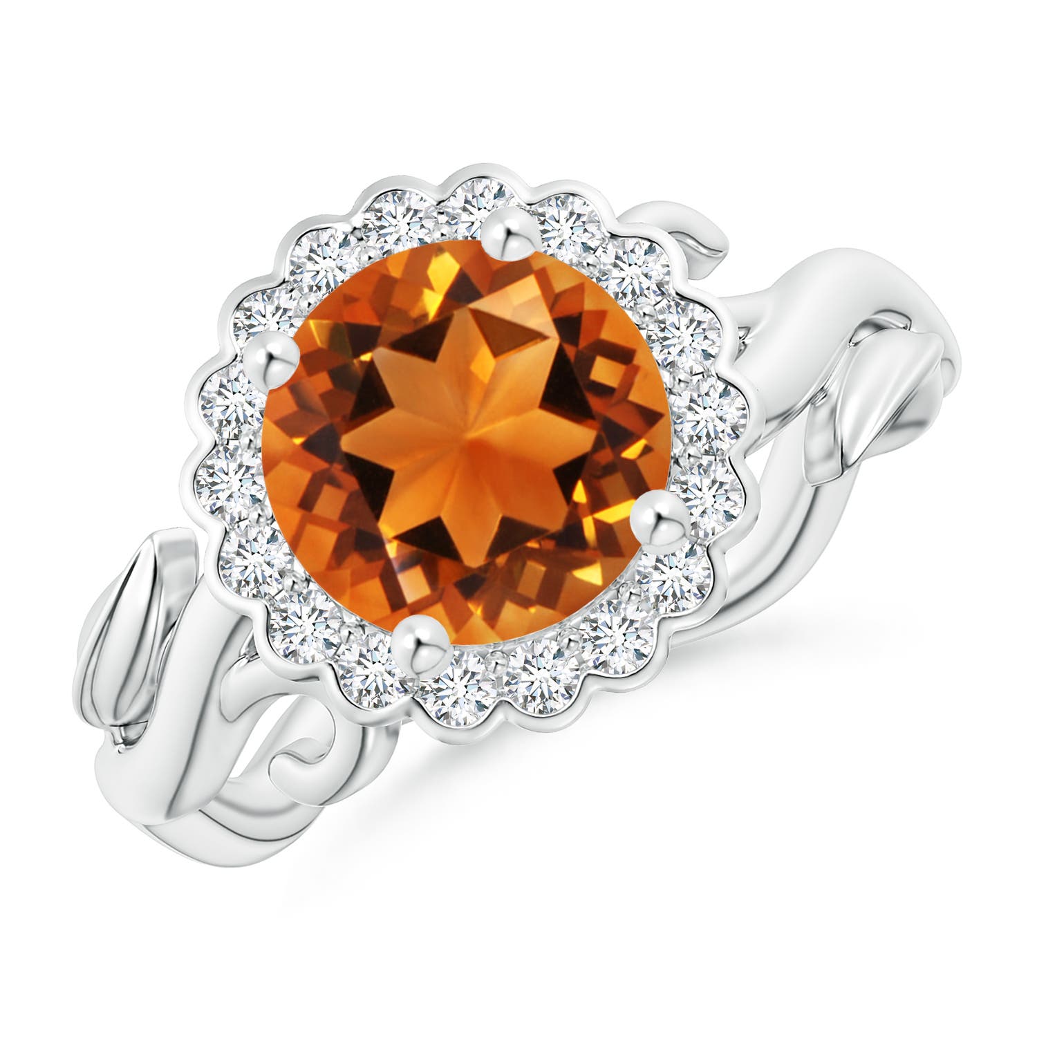 AAAA - Citrine / 1.95 CT / 14 KT White Gold