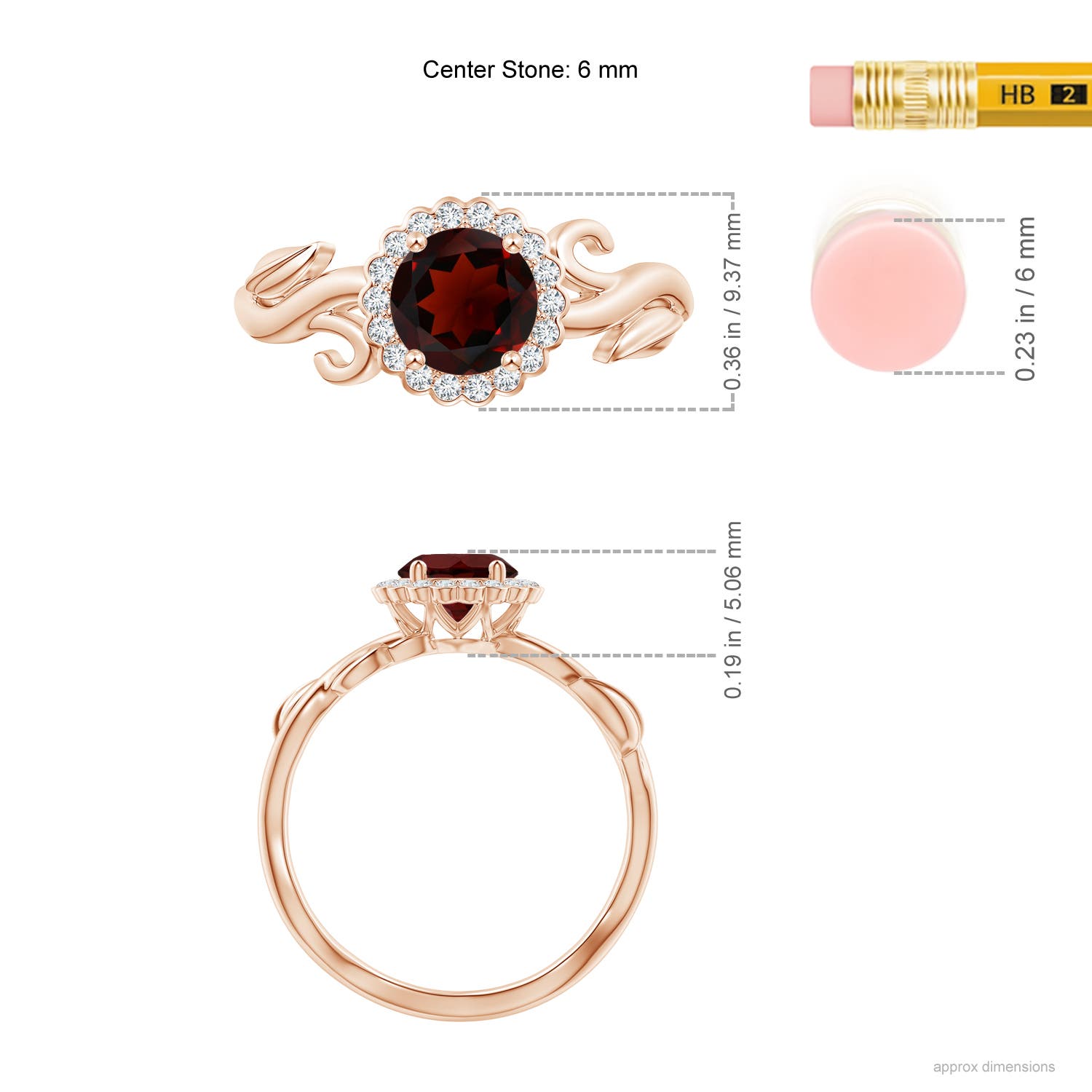 AA - Garnet / 1.22 CT / 14 KT Rose Gold