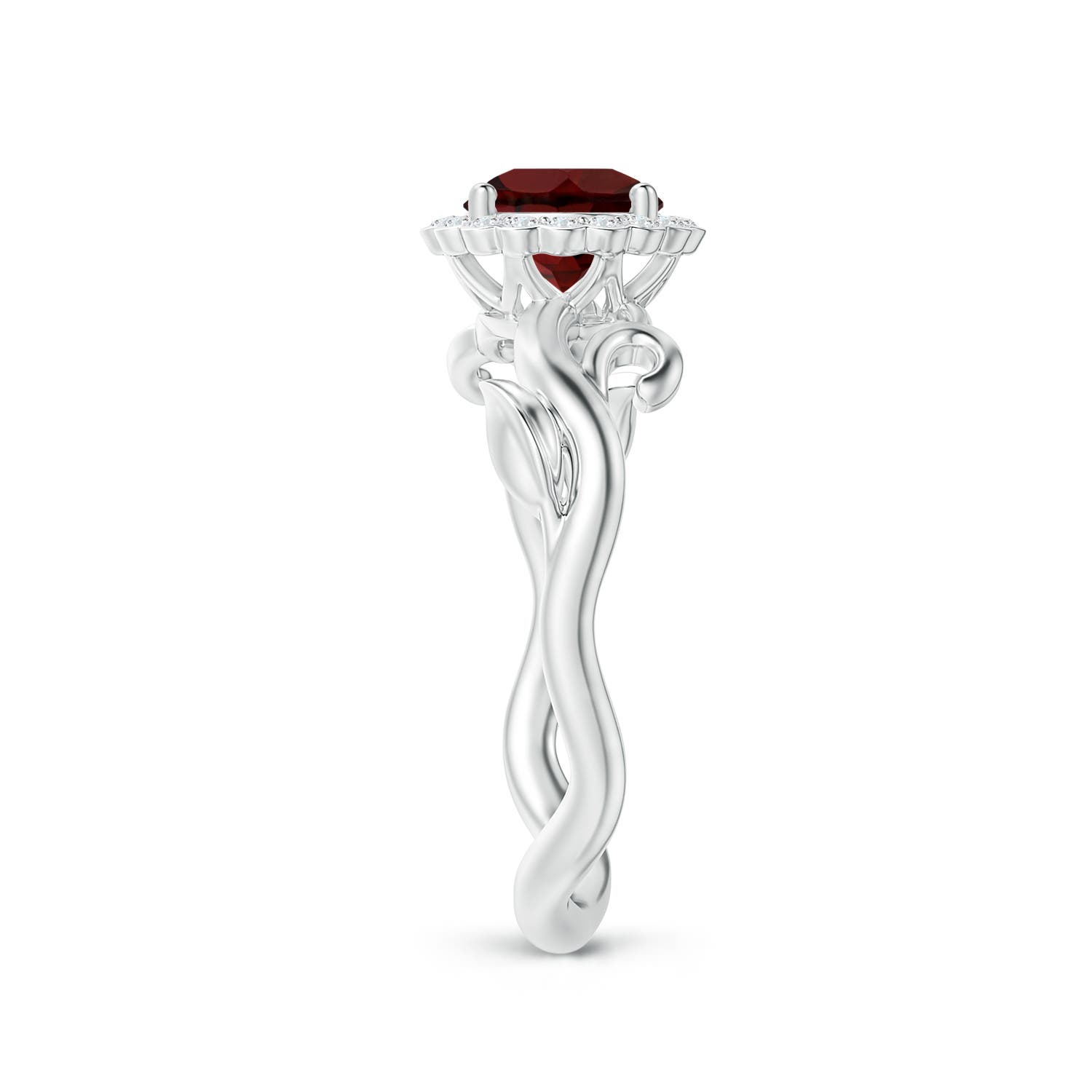 AA - Garnet / 1.22 CT / 14 KT White Gold