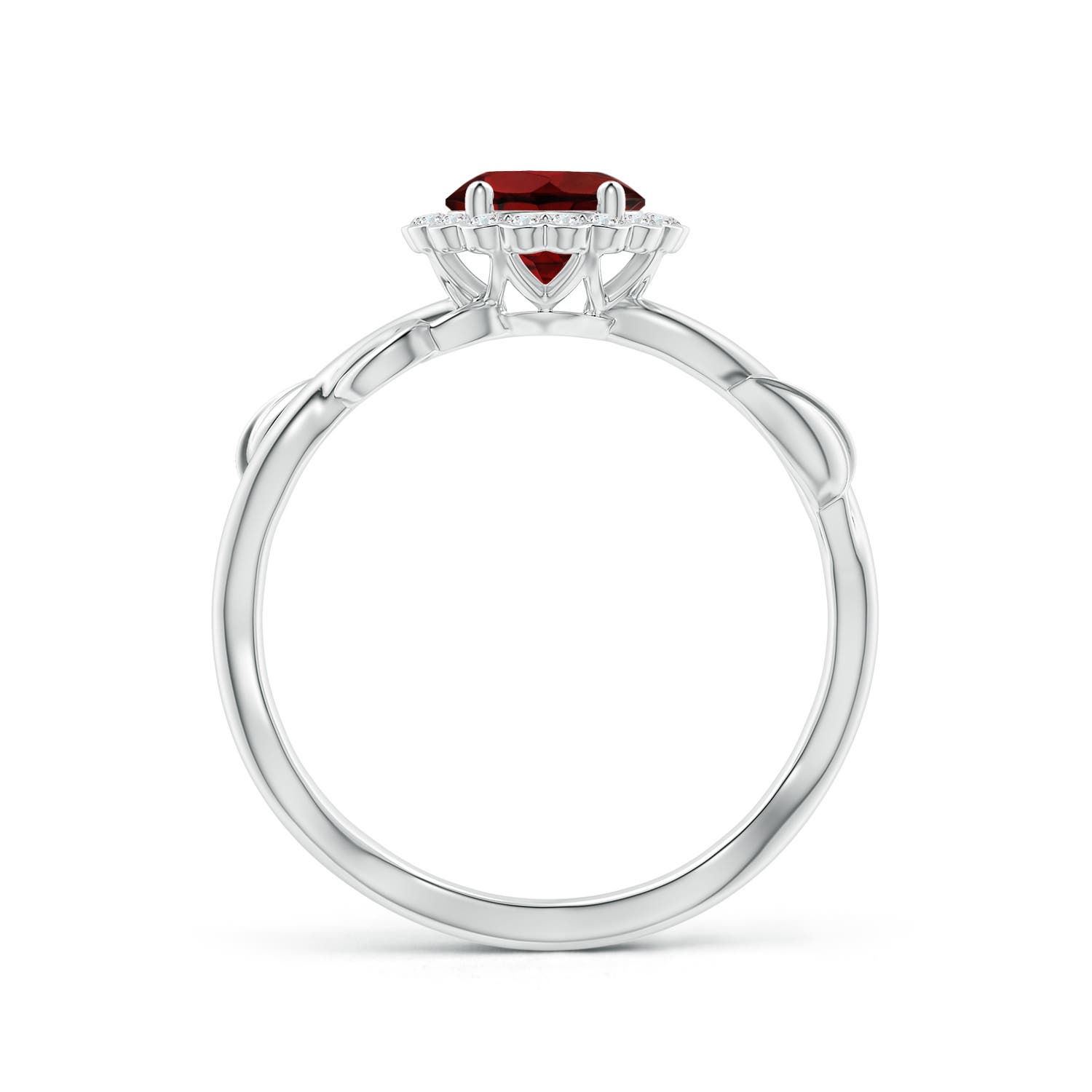 AAA - Garnet / 1.22 CT / 14 KT White Gold