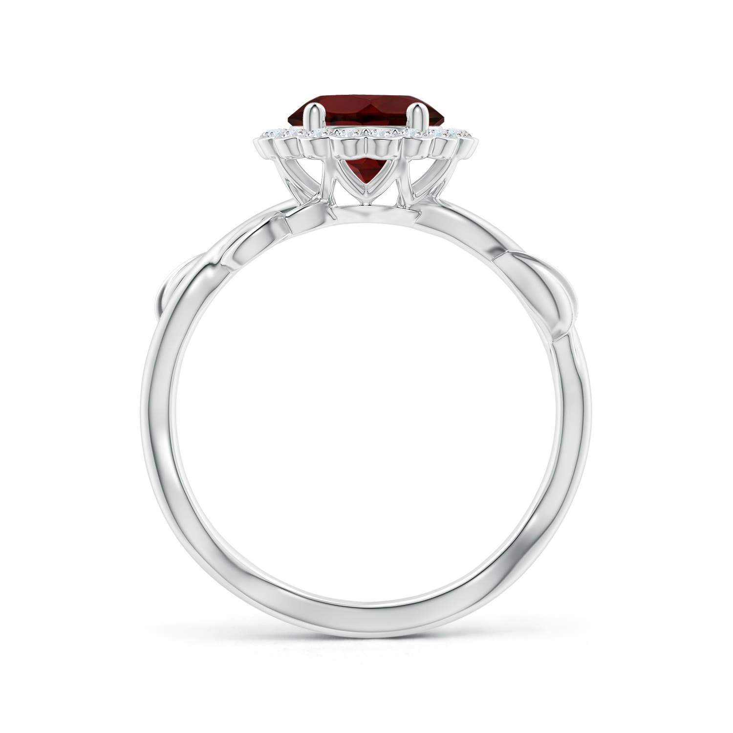 AA - Garnet / 1.86 CT / 14 KT White Gold